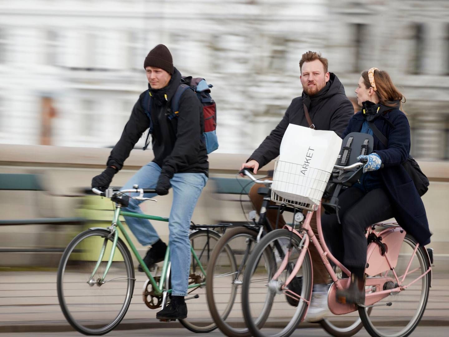 De oppustelige Hövding-cykelhjelme er blevet en del af bybilledet rundtomkring i Danmark | Foto: Jens Dresling/Ritzau Scanpix