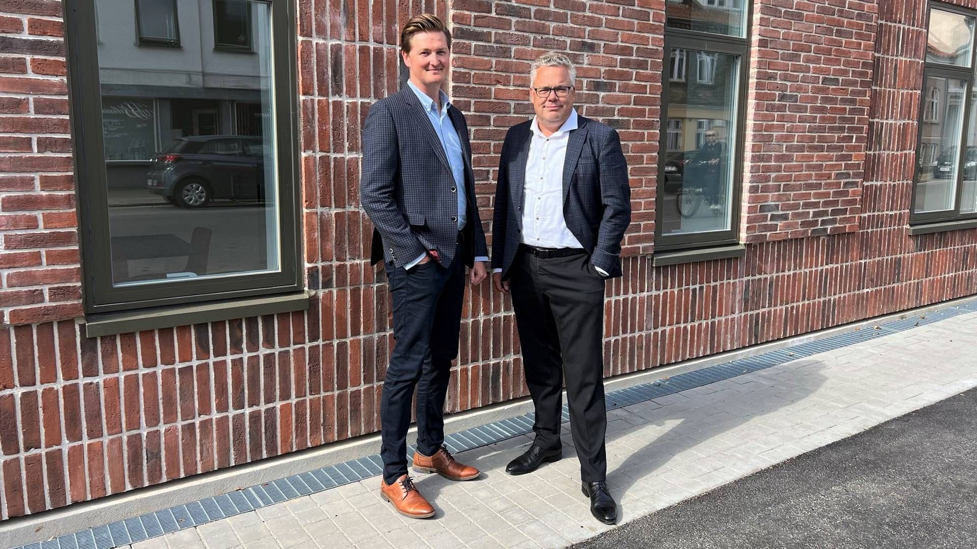Peter Agentoft, advokat og stifter af Agentoft Advokater, som sidste år blev til Roesgaard Advokater (tv.), og Jens Roesgaard, direktør i Roesgaard. | Foto: Pr