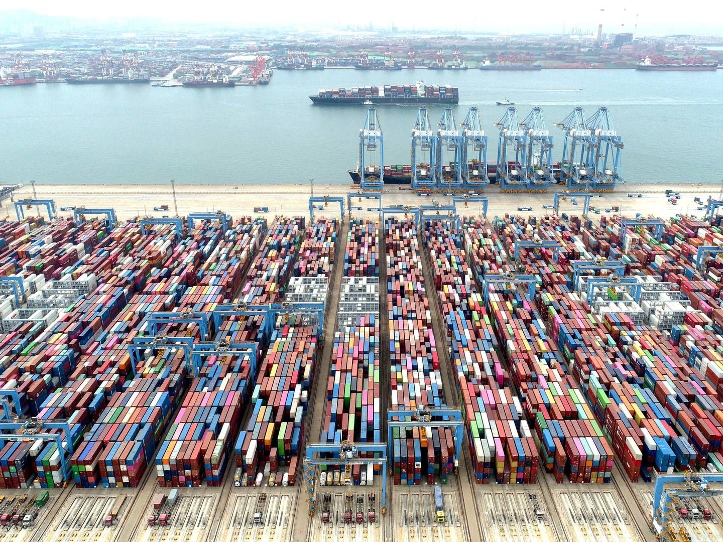 Archival photo of Qingdao port from May 2022. | Foto: China Daily/Reuters/Ritzau Scanpix
