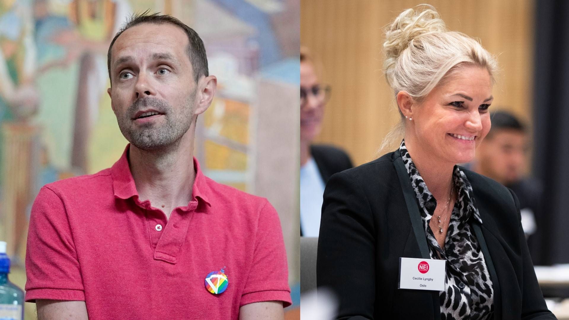 PÅ HVER SIN SIDE: Oslo Venstre og Hallstein Bjercke, og Folkets parti i Oslo og Cecilie Lyngby, er på hver sin side av debatten rundt Oslo Science Hub. | Foto: Fredrik Hagen/Terje Pedersen/NTB