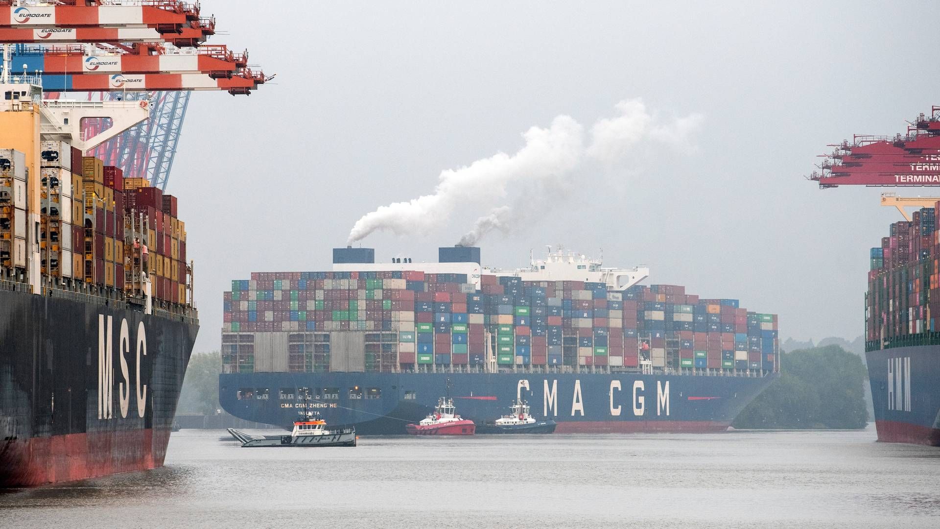 Det franske rederi CMA CGM og sydkoreanske HMM har begge valgt bestilt skibe, der kan sejle på grønt metanol. | Foto: Daniel Bockwoldt/AP/Ritzau Scanpix