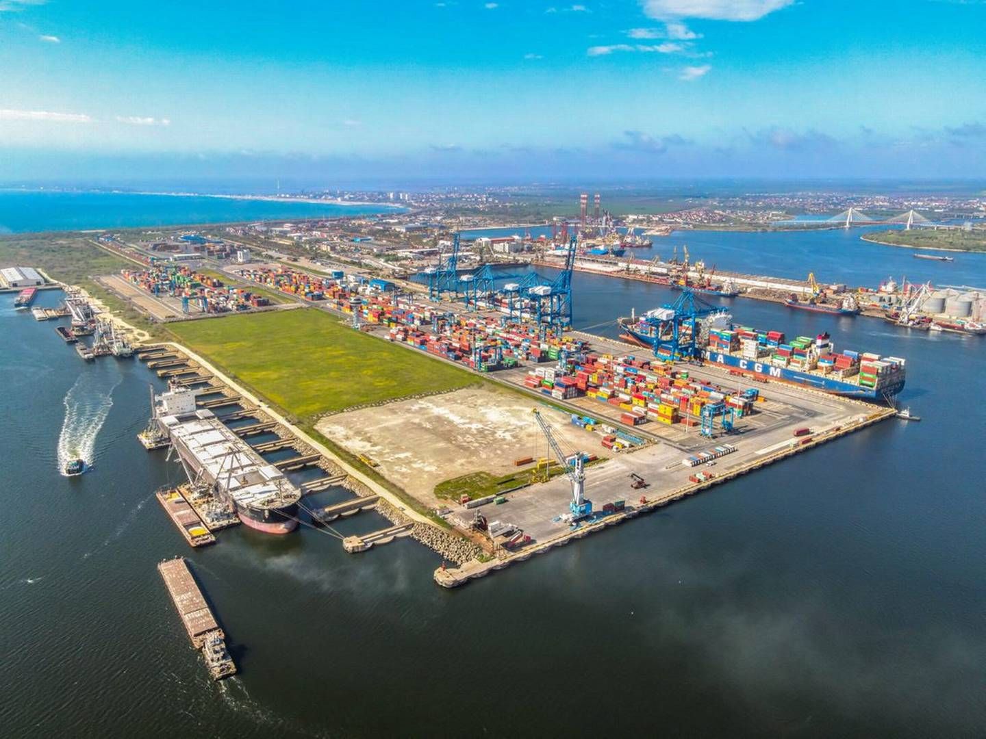 Havnebyen Constanta skal udvides med støtte fra EU og det rumænske transportministerium. | Foto: DP World /PR