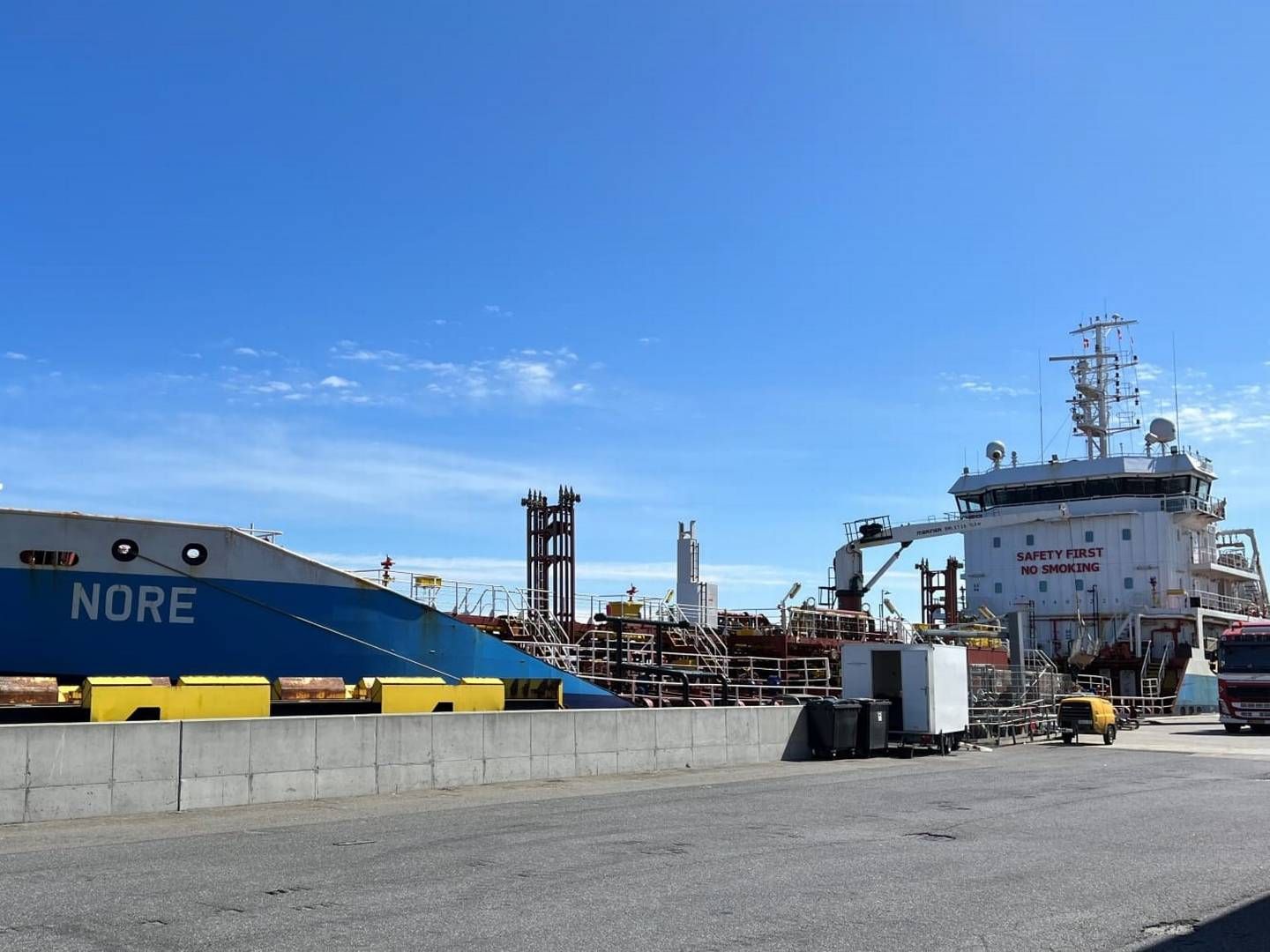 Bunker Holdings tankskib MT Nore som kan sejle metanol ud til skibe i strædet mellem Skagen og Göteborg. | Foto: Photo: Bunker One/pr