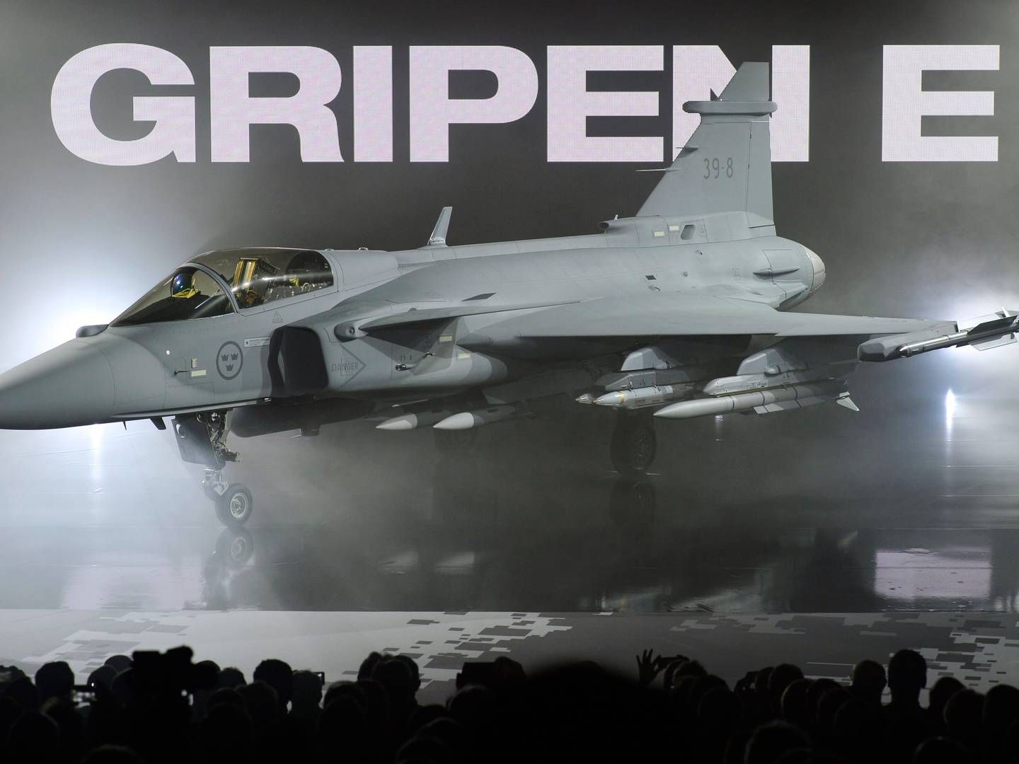 The new E version of the Swedish JAS 39 Gripen multi role fighter being rolled out at SAAB in Linkoping, Sweden. | Photo: Anders Wiklund/AP/Ritzau Scanpix