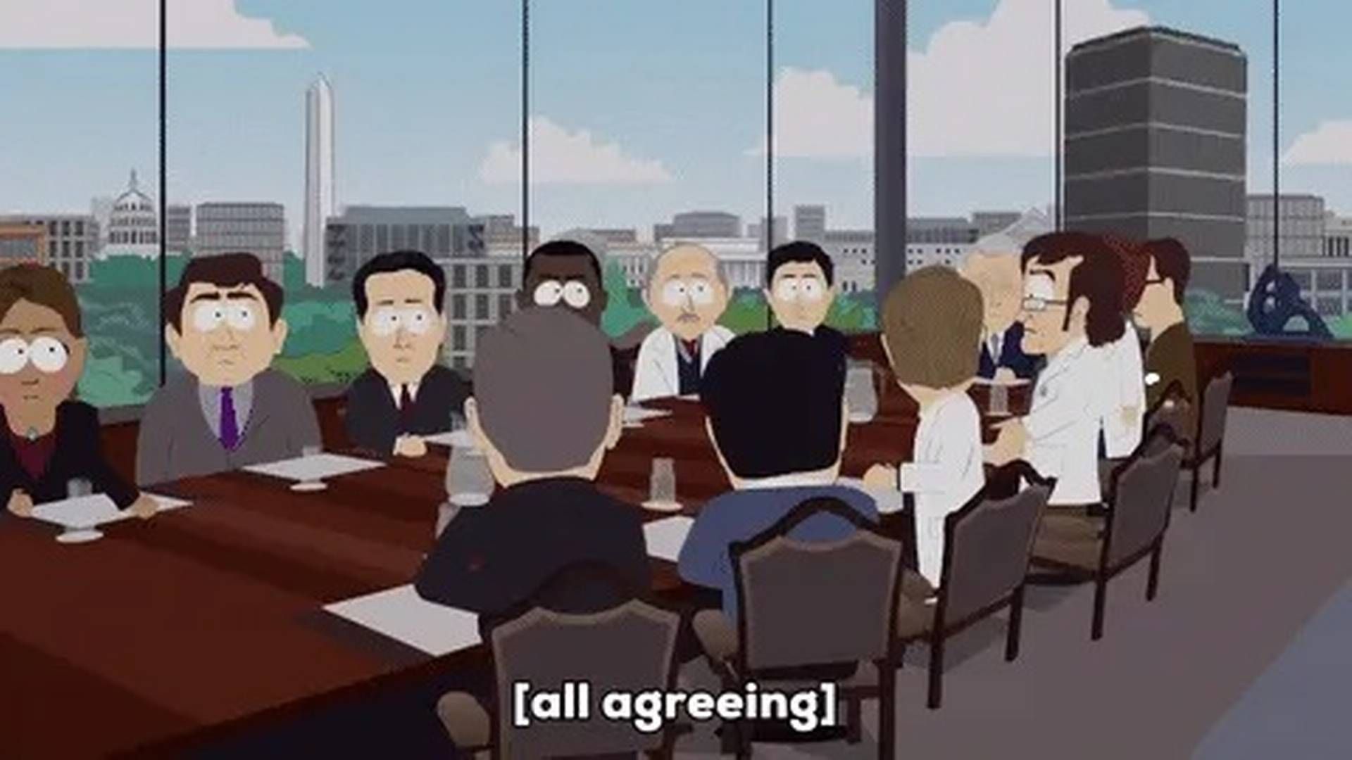 Corporate sprogbrug indikerer en vis usikkerhed, fordi man kopierer andres adfærd og ikke tør tage chancen med en ny måde at sige tingene på. | Foto: South Park