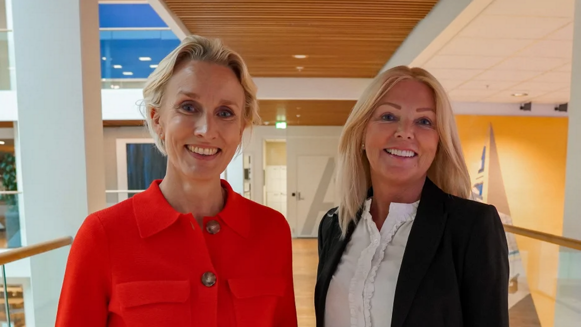 Fra venstre: Leder for personmarked Randi Marjamaa i Nordea og administrerende direktør Nina Riibe i Econa. | Foto: Nordea