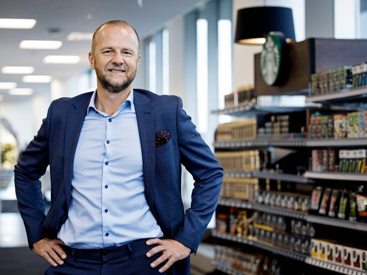 Thomas Blomqvist, landechef i Nestlé Danmark, fortæller, at fremgangen primært skyldes prisstigninger. | Foto: Søren Svendsen/Ritzau Scanpix.