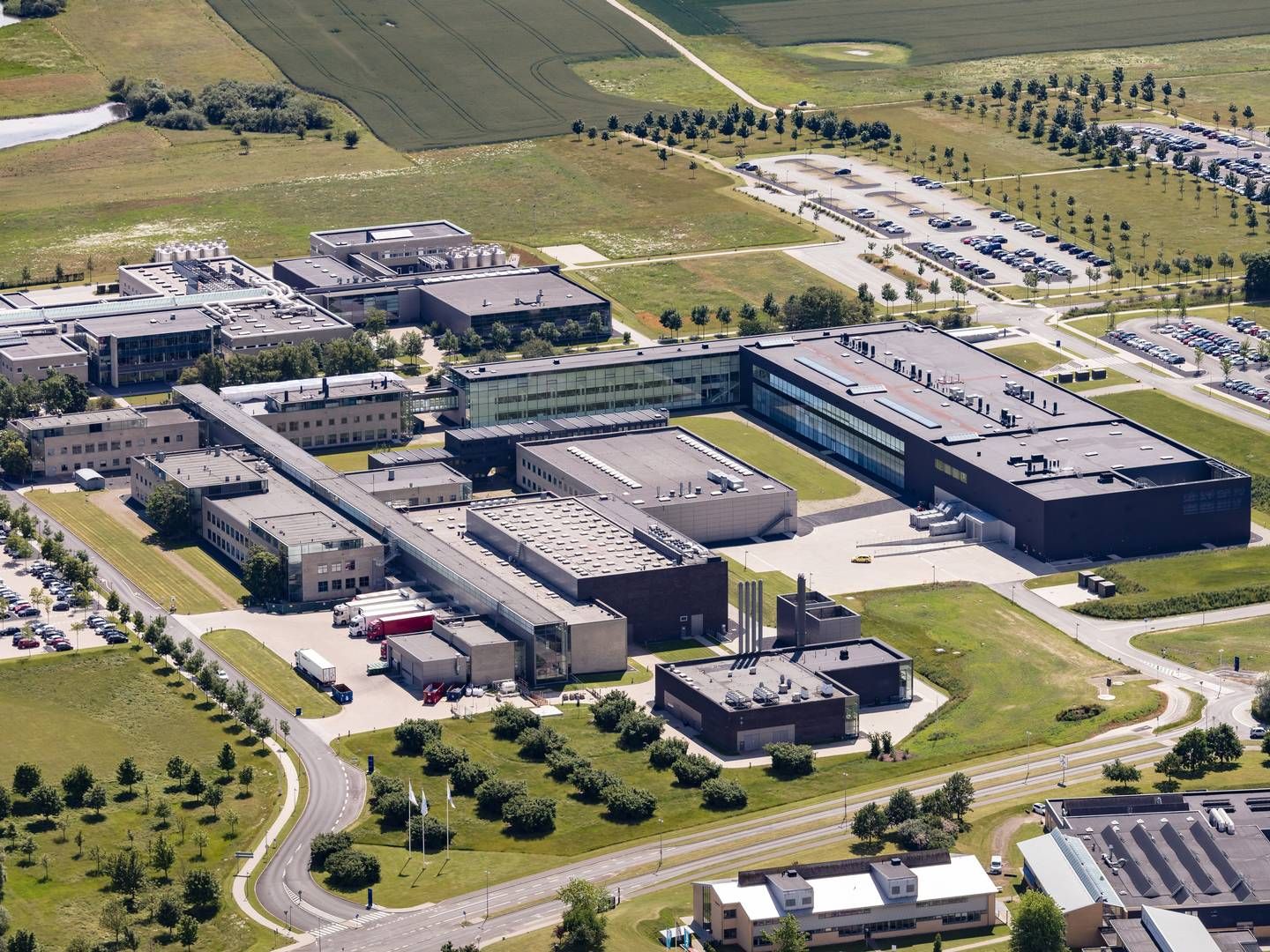 Aerial photo of Novo Nordisk's plant in Hillerød, Denmark. | Photo: Novo Nordisk / Pr