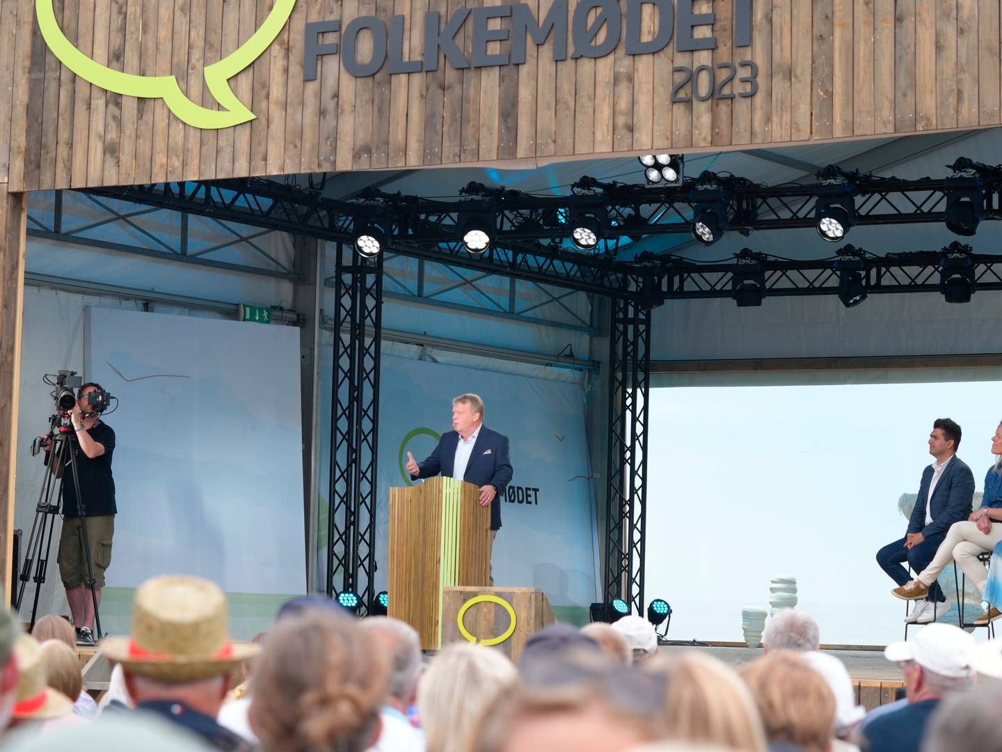 Udenrigsminister Lars Løkke Rasmussen (M) taler til Folkemødet på Bornholm, hvor blandt andet organdonation er på agendaen. | Foto: Ida Marie Odgaard/Ritzau Scanpix