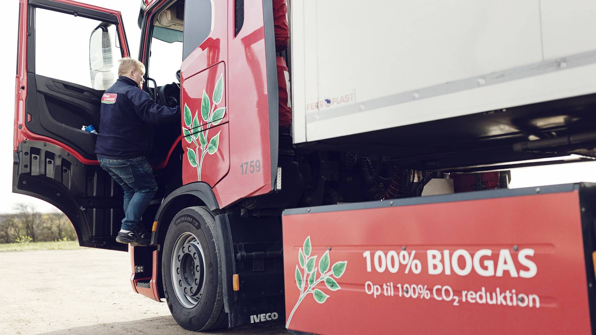 I et samarbejde mellem Ragn-Sells og Frode Lauersen kører lastbiler på biogas. | Foto: Ragn-sells/pr