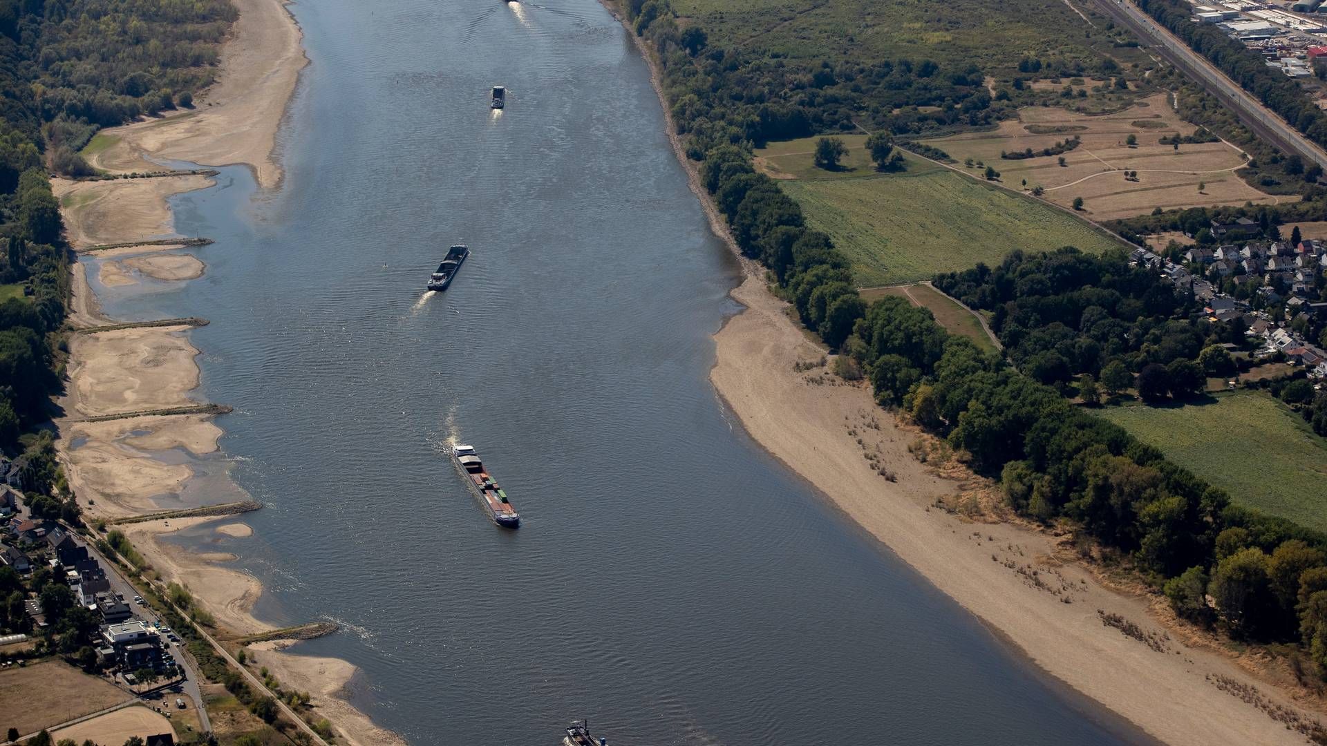 Last summer, low water levels made it difficult to navigate the Rhine river. A similar situation could be seen this year. | Photo: Christoph Reichwein/AP/Ritzau Scanpix