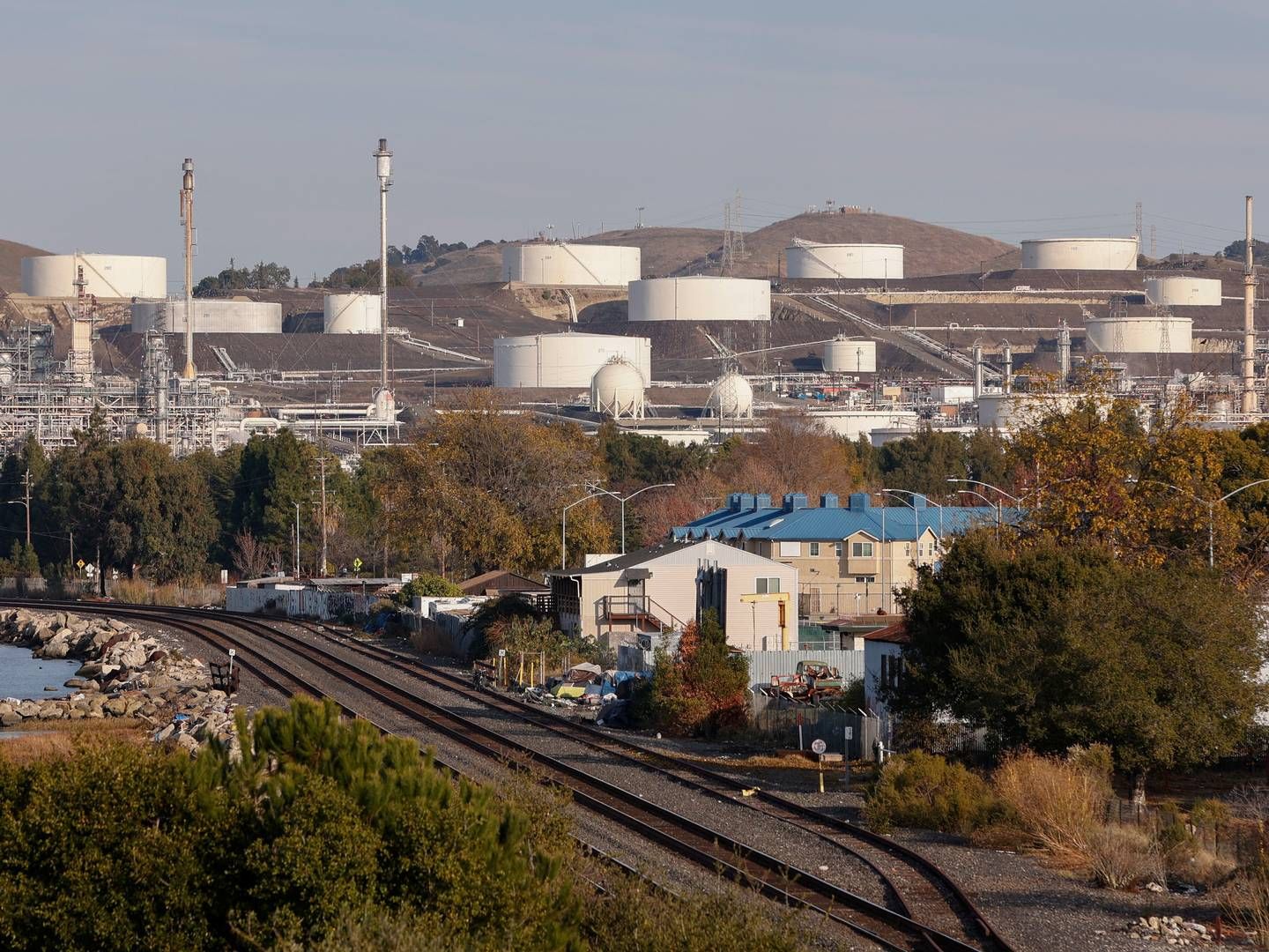 Arkivfoto af olieraffinaderiet Philips 66 i Californien. | Foto: Brittany Hosea-Small/Reuters/Ritzau Scanpix