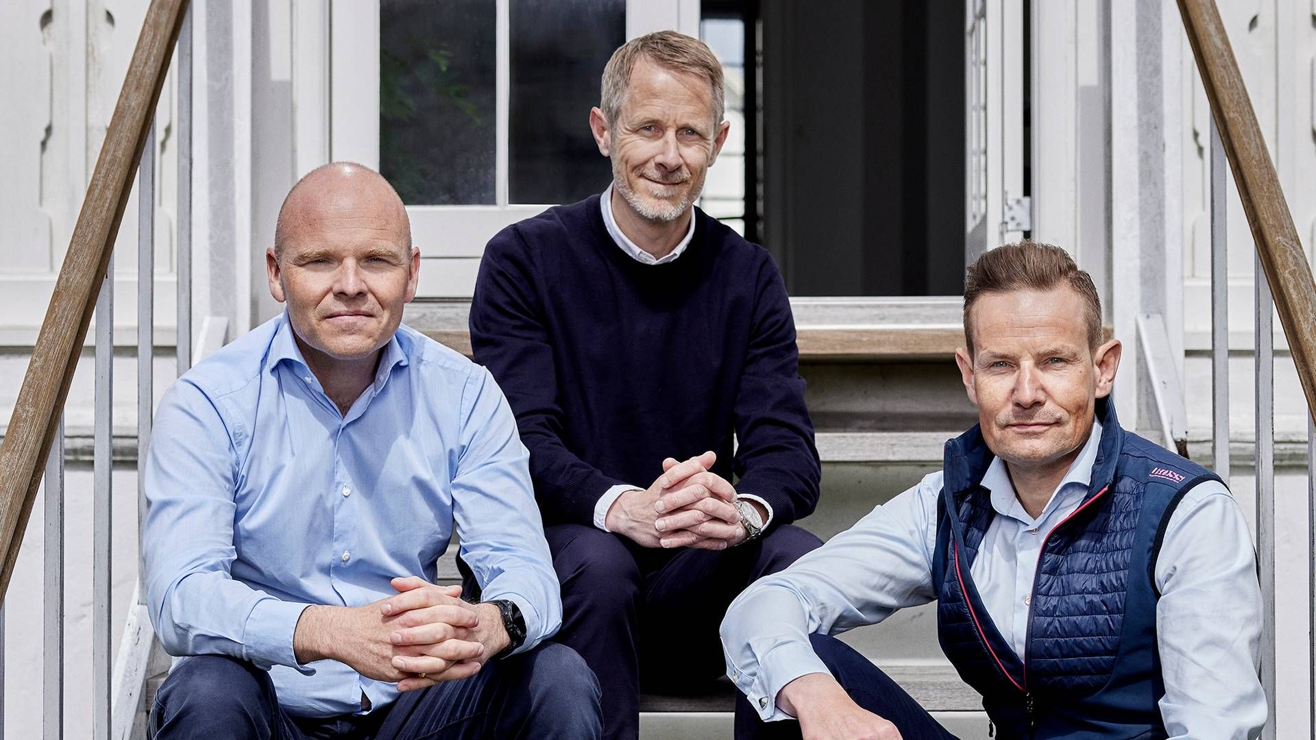 Troels Øberg, tv., Rasmus Lund, og Laurits Bach Sørensen, seniorpartnere og co-foundere, Nordic Alpha Partners | Foto: Nordic Alpha Partners / PR