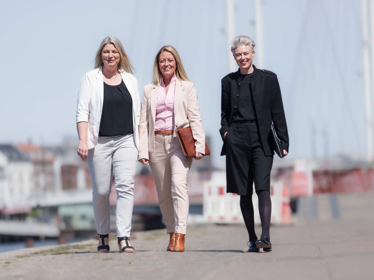 Rikke Slavensky (tv.), Anja Piening (mf.) og Helle Lorentsen Bøgeskov ejer en tredjedel af NP Advokater hver.
