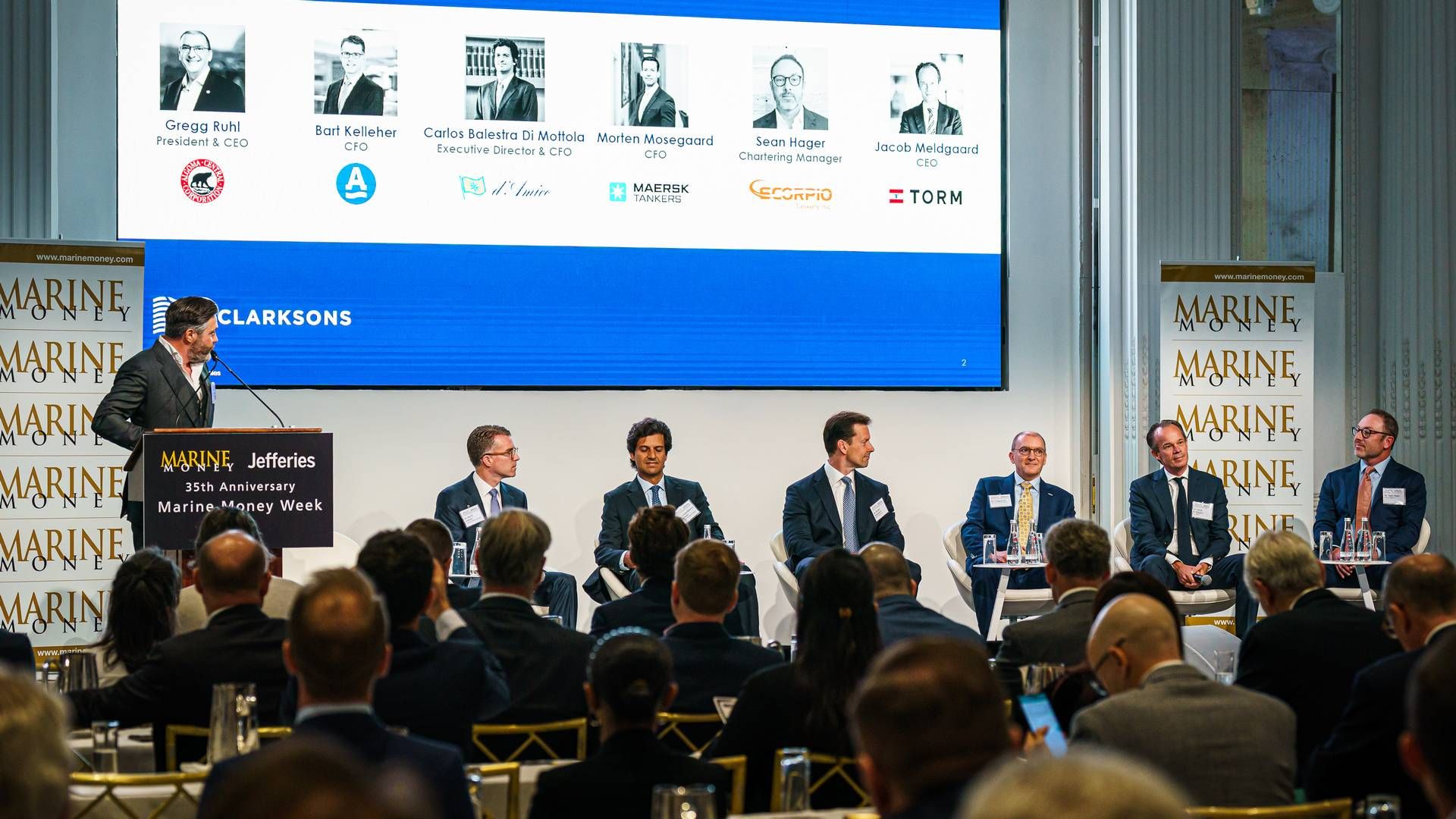 Several representatives from the product tanker segment gathered at a panel discussion in New York, including Maersk Tankers CFO Morten Mosegaard and Torm CEO Jacob Meldgaard. | Photo: David Butler Ii