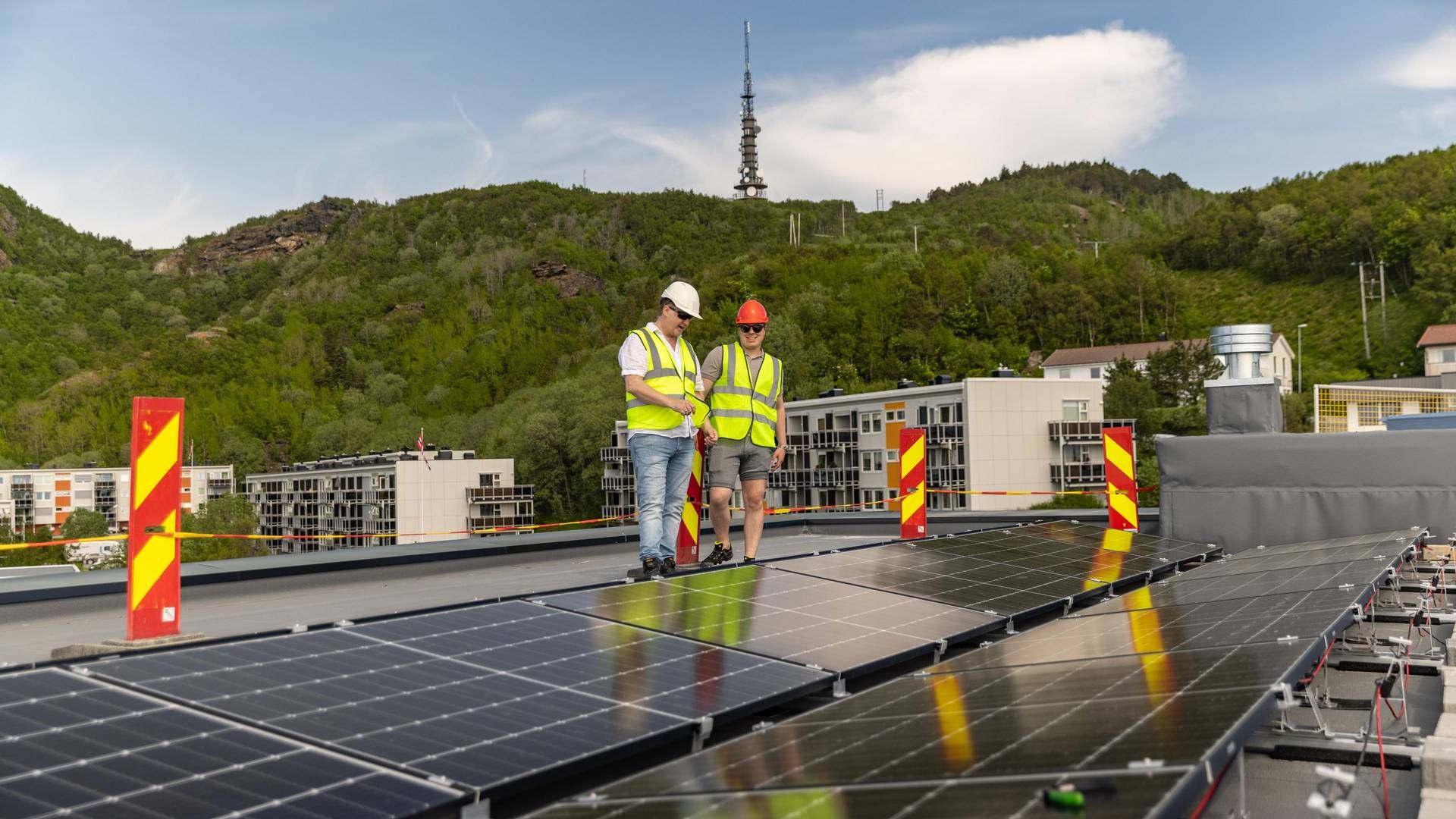 SOLENERGI: Slik blir Bodøs første, store solkraftanlegg seende ut ved boligprosjektet iParken. | Foto: BOO Eiendom