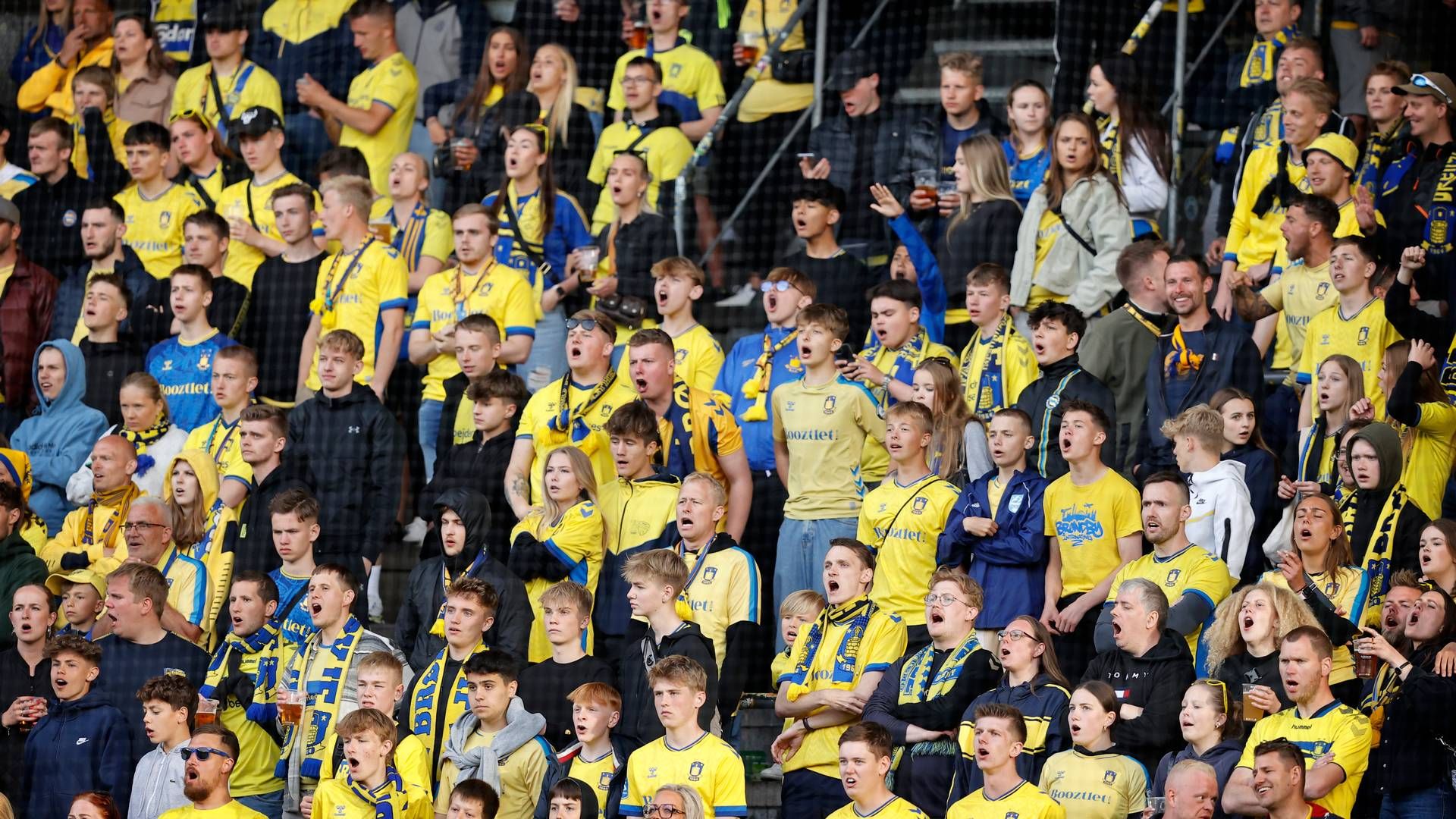 Fremadrettet vil fans af fodboldklubben Brøndby IF vil overvåget ved hjælp af ansigtsgenkendelse på alle danske stadions. | Foto: Jens Dresling/Ritzau Scanpix