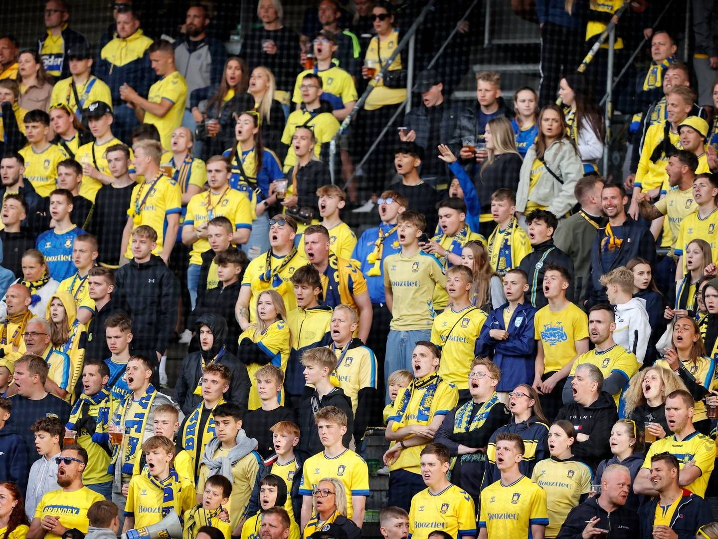 Fremadrettet vil fans af fodboldklubben Brøndby IF vil overvåget ved hjælp af ansigtsgenkendelse på alle danske stadions. | Foto: Jens Dresling/Ritzau Scanpix