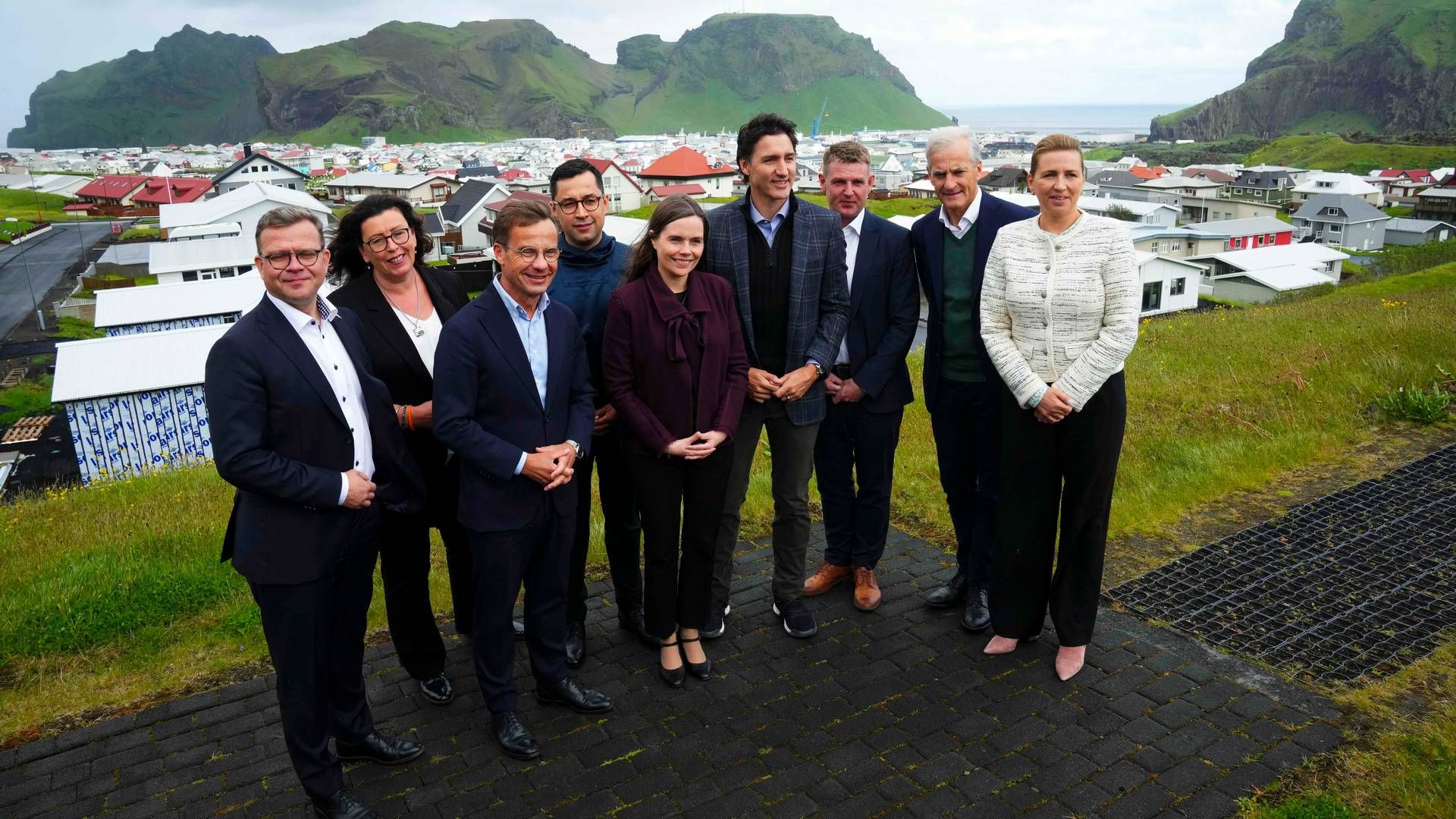 Statsminister Mette Frederiksen (S) mødes med de øvrige nordiske ledere og den canadiske premierminister Justin Trudeau. | Foto: Sean Kilpatrick/AP/Ritzau Scanpix