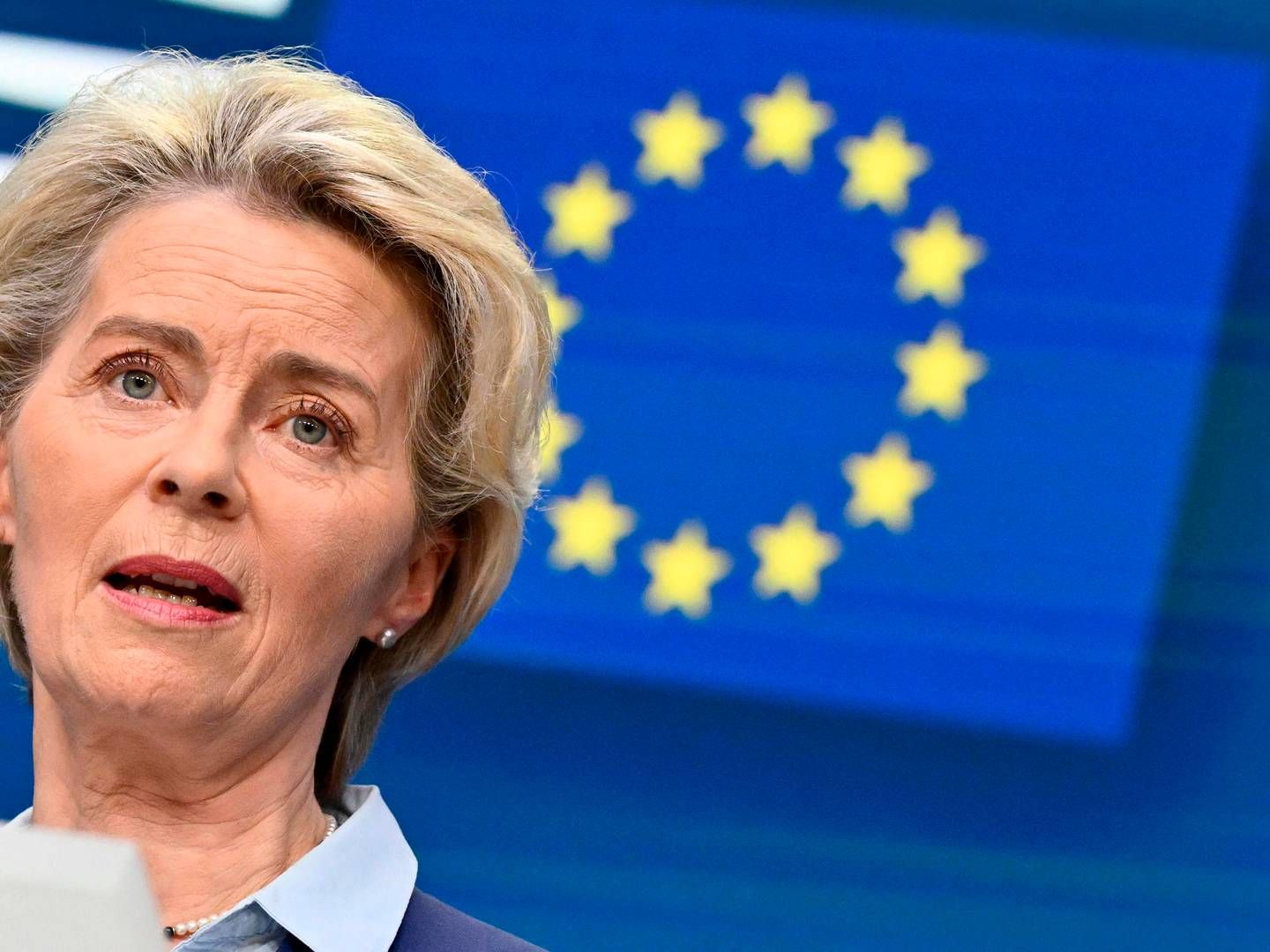 EU-Kommissionens formand, Ursula von der Leyen, har i løbet af foråret flere gange talt om vigtigheden af at mindske risikoen i EU's forhold til Kina. | Foto: John Thys/AFP/Ritzau Scanpix