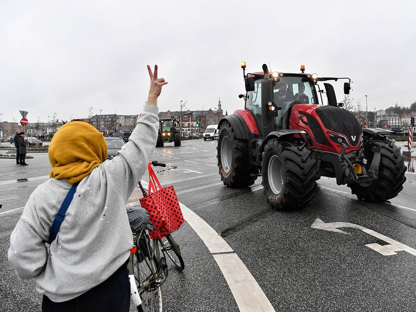 Landmænd har de seneste år protesteret flere gange over deres rammevilkår, både i Danmark og EU. Her fra en traktordemonstration i Aarhus i 2020. | Foto: Ernst van Norde