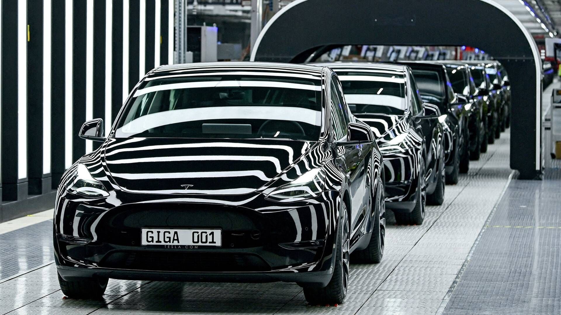 Hver tiende solgte bil i Danmark i år har indtil videre været en Tesla Model Y. | Foto: Pool/Reuters/Ritzau Scanpix
