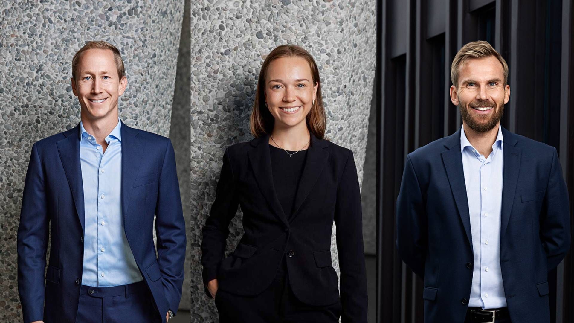 Disse tre jobber alle innen eiendom i Advokatfirmaet Haavind. Fra venstre: Henrik Botten Taubøll (advokat og partner), Caroline Jakhelln (advokatfullmektig) og Kittil Bergan (Specialist Counsel). | Foto: Advokatfirmaet Haavind