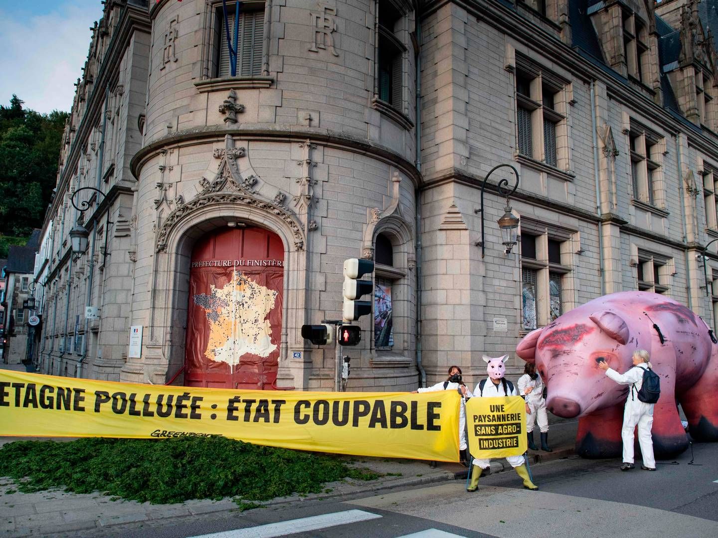 Greenpeace er kendt for deres relativt synlige protester mod bl.a. landbruget. | Foto: Fred Tanneau