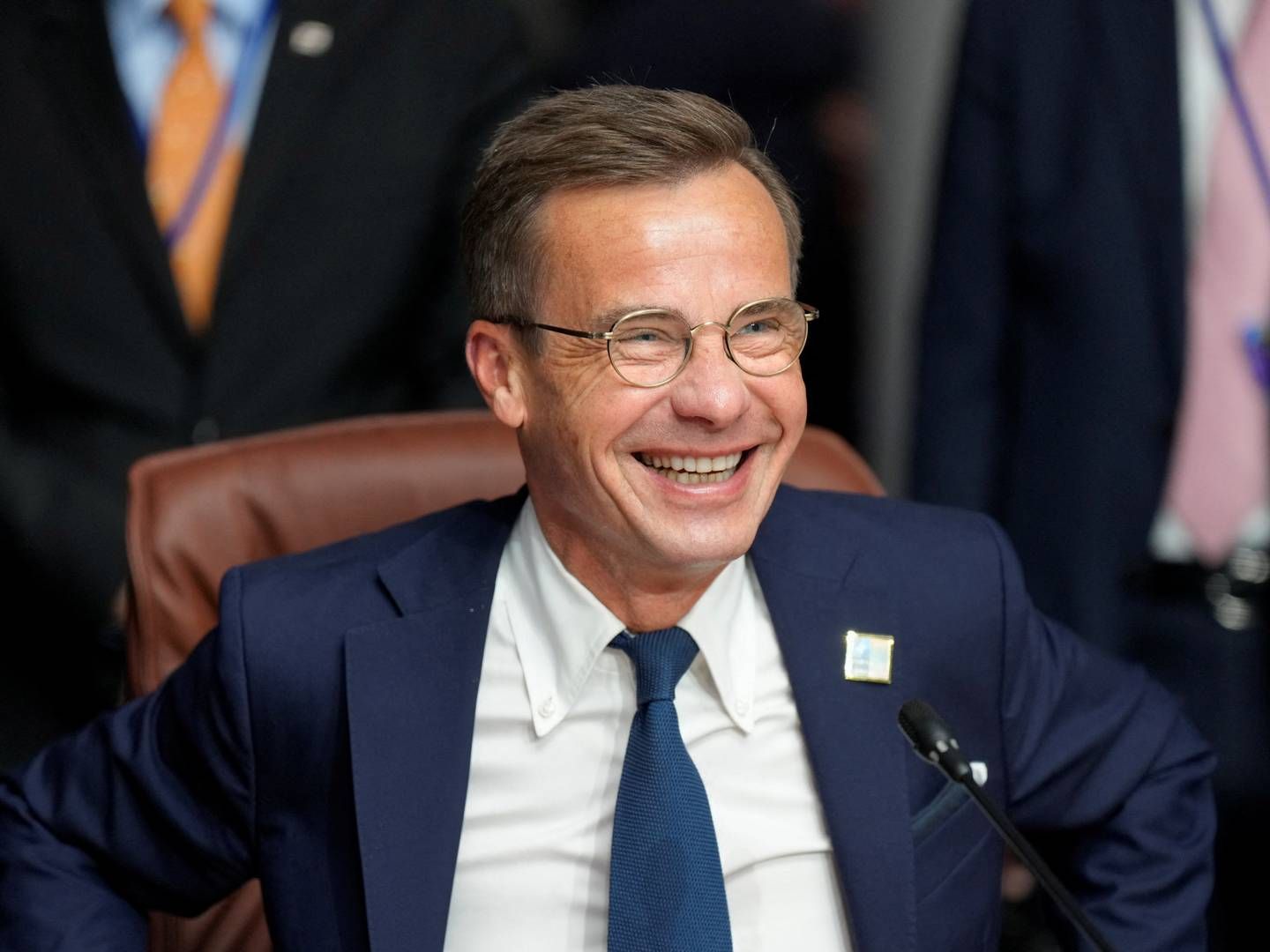 Sweden Prime Minister Ulf Kristersson attends a meeting of the North Atlantic Council during a NATO leaders summit in Vilnius, Lithuania July 12, 2023. | Photo: Ints Kalnins/Reuters/Ritzau Scanpix