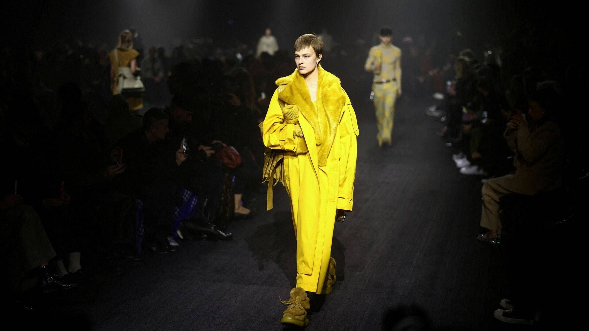 Burberrys efterårs- og vinterkollektion for 2023/24 blev præsenteret i februar under London Fashion Week i år. | Foto: Henry Nicholls/Reuters/Ritzau Scanpix