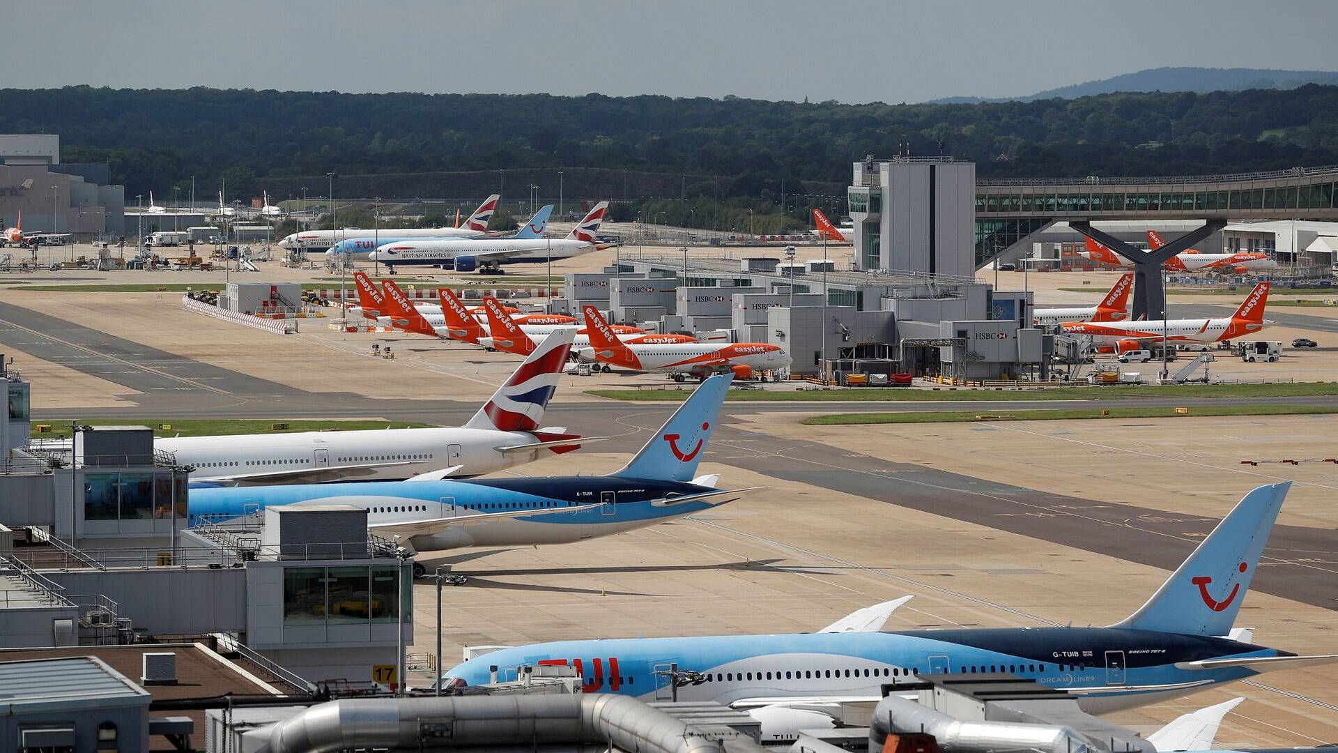Der er tale om 950 ansatte i lufthavnen, der vil strejke. | Foto: Peter Nicholls/Reuters/Ritzau Scanpix