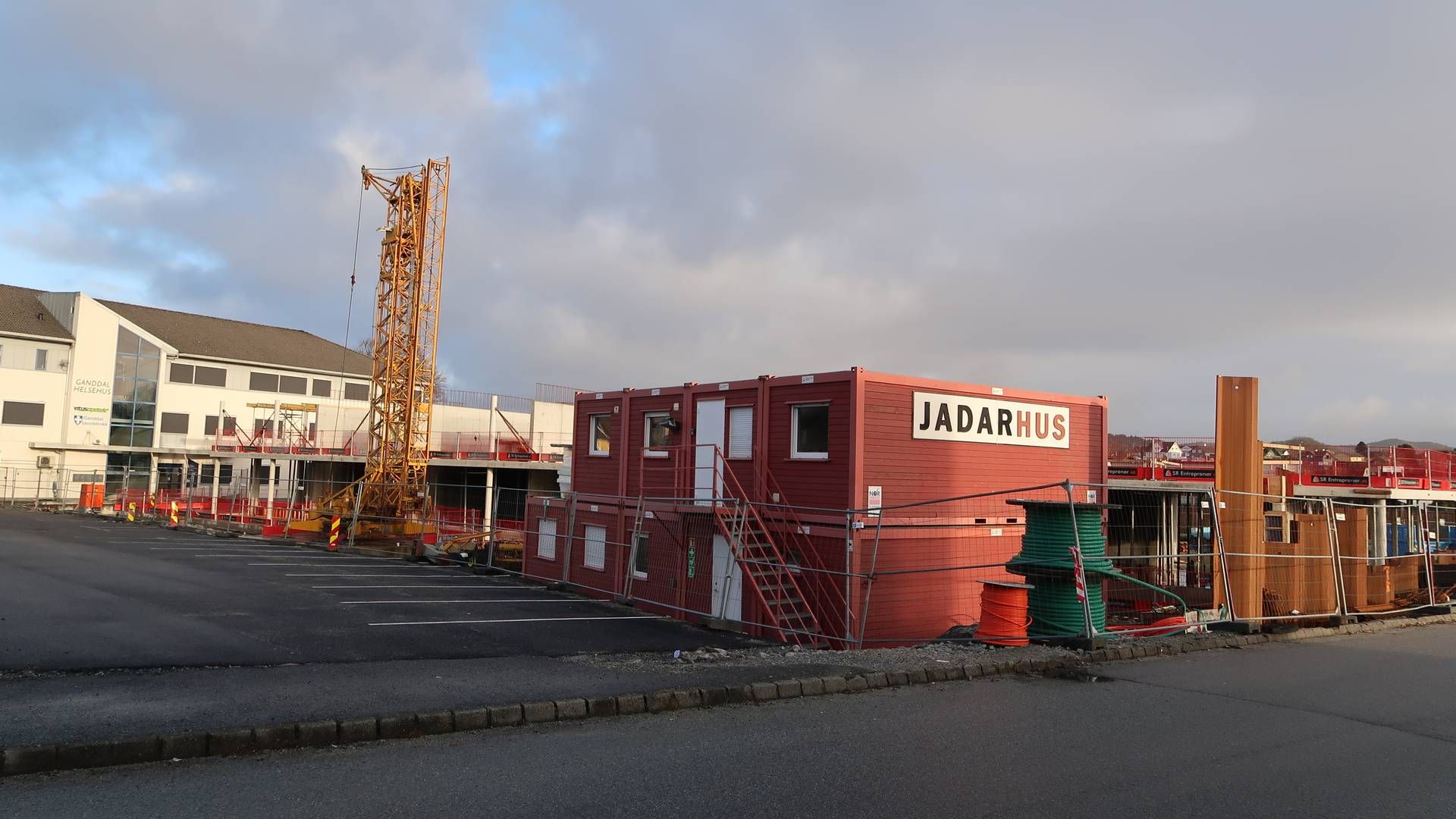 RAMMET AV DOBBEL KONKURS: Ganddal Park-prosjektet i Sandnes ble på tampen av 2022 rammet av konkujrsen i Kvia Entreprenør. Så gikk utbyggerselskaper Jadarhus konkurs. | Foto: Øystein Byberg