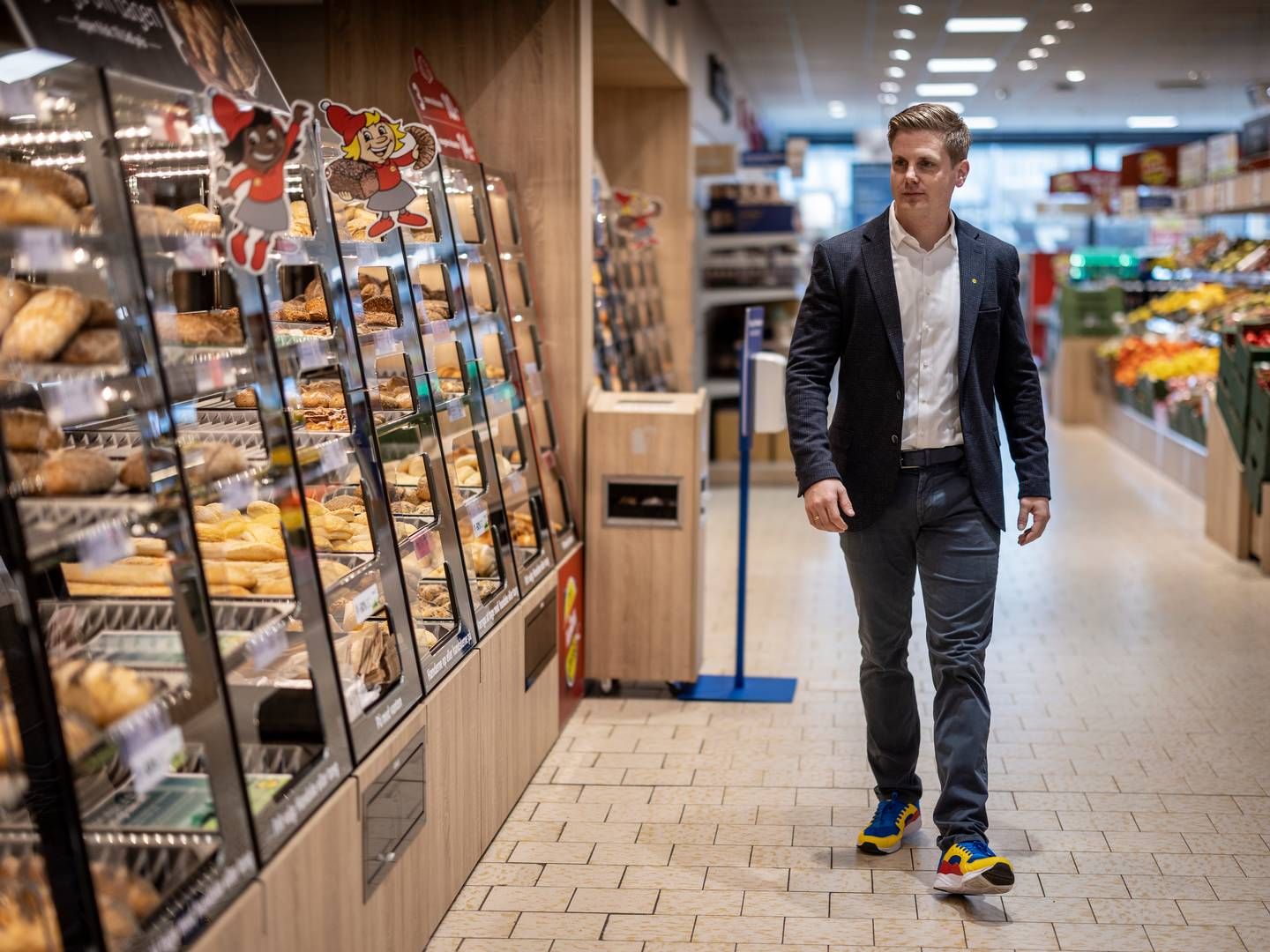 Den 37-årige tysker Jens Stratmann blev i juni 2021 ny adm. direktør for Lidl Danmark. Han har gjort karriere i koncernens hjemland som bl.a. elev, butikschef og med lederposter. | Foto: Joachim Ladefoged