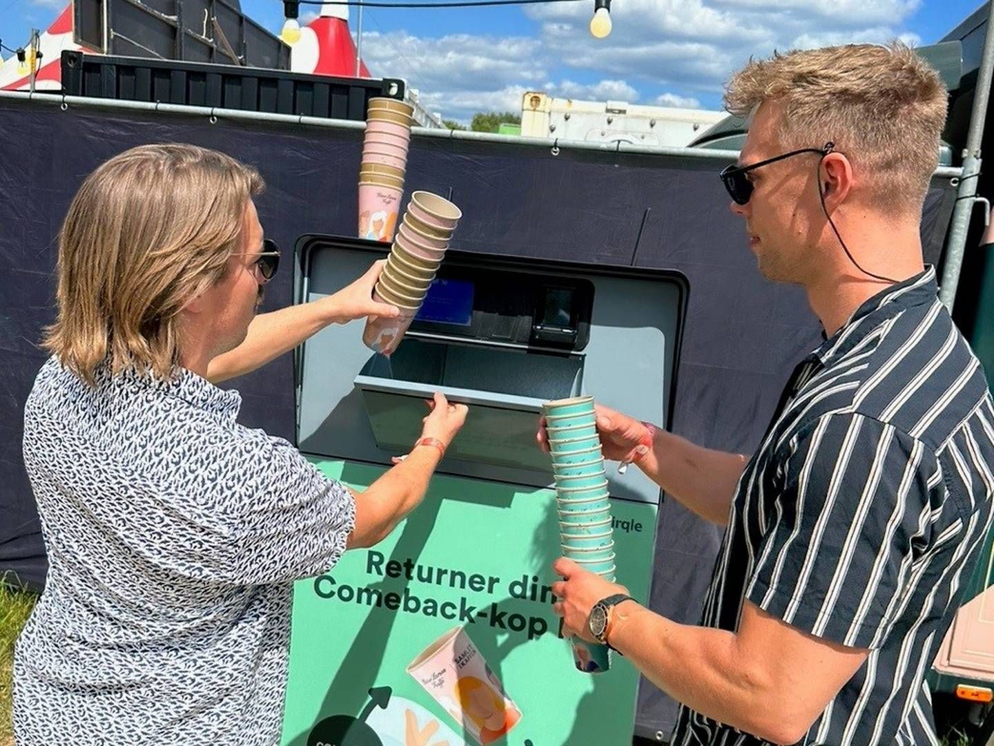 Gæsterne ved Northside Festival kunne i år pante deres kaffekopper i en pantmaskine leveret af Cirqle. | Foto: Cirqle/pr