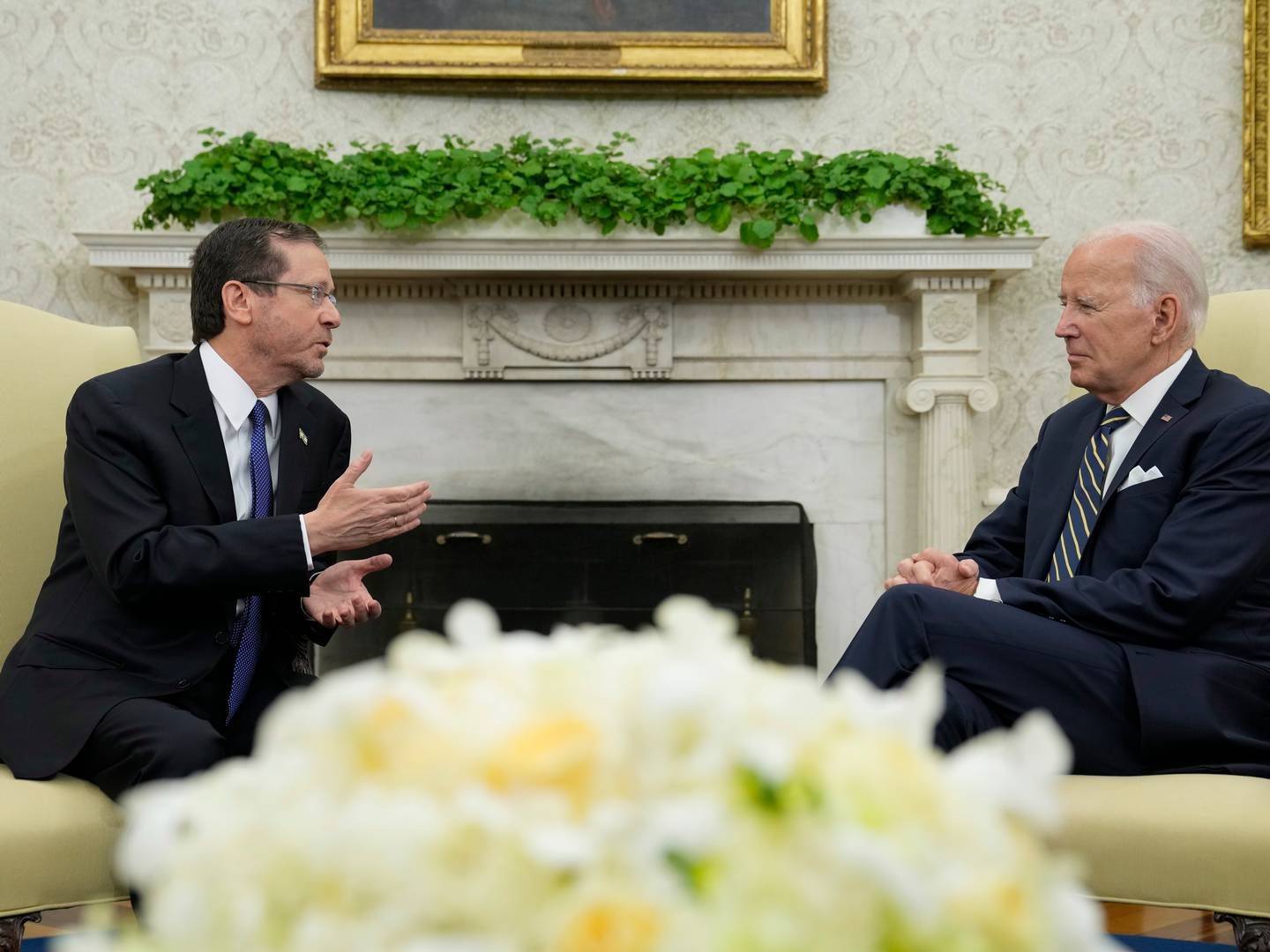 MØTTES: President Joe Biden tok imot Israels president Isaac Herzog i Det hvite hus tirsdag | Foto: AP Photo/Susan Walsh/NTB