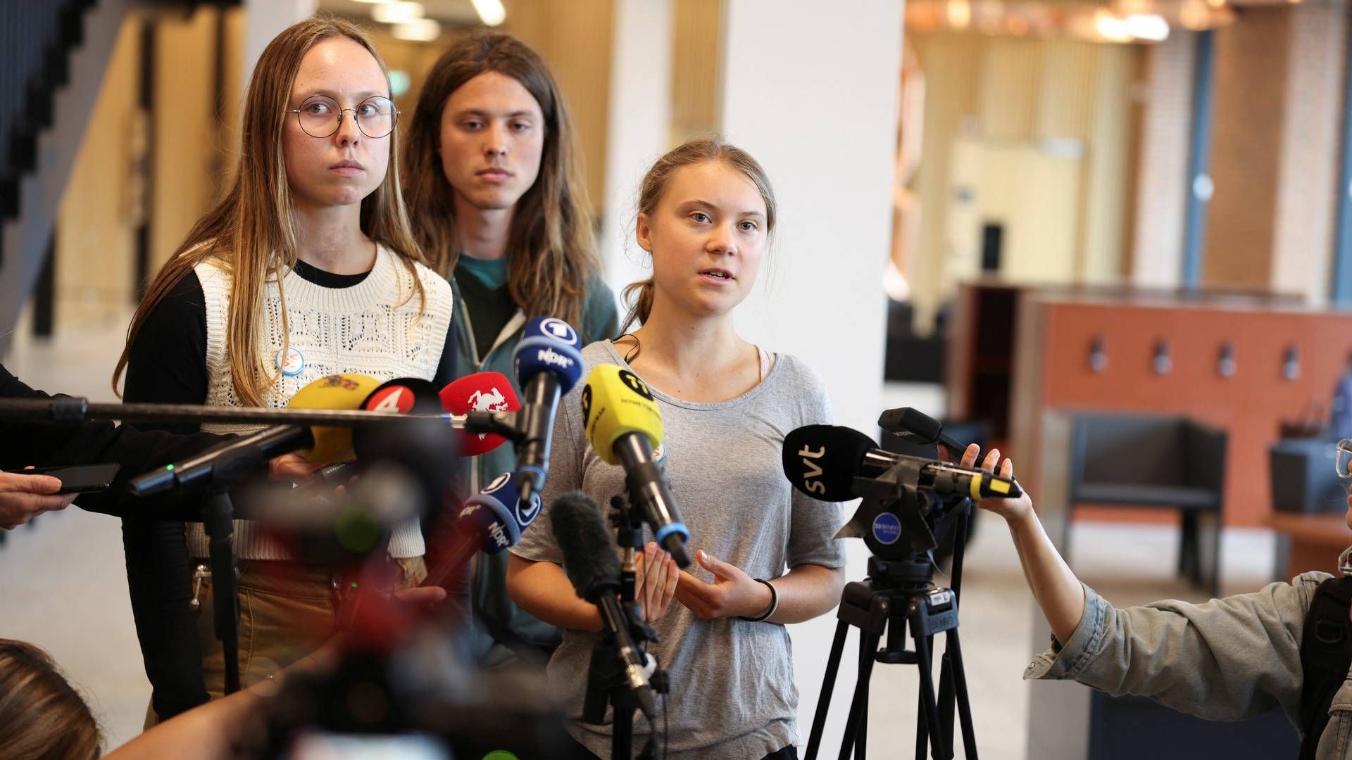 Greta Thunberg efter retten i Malmø mandag idømte hende en bøde. | Foto: Tt News Agency