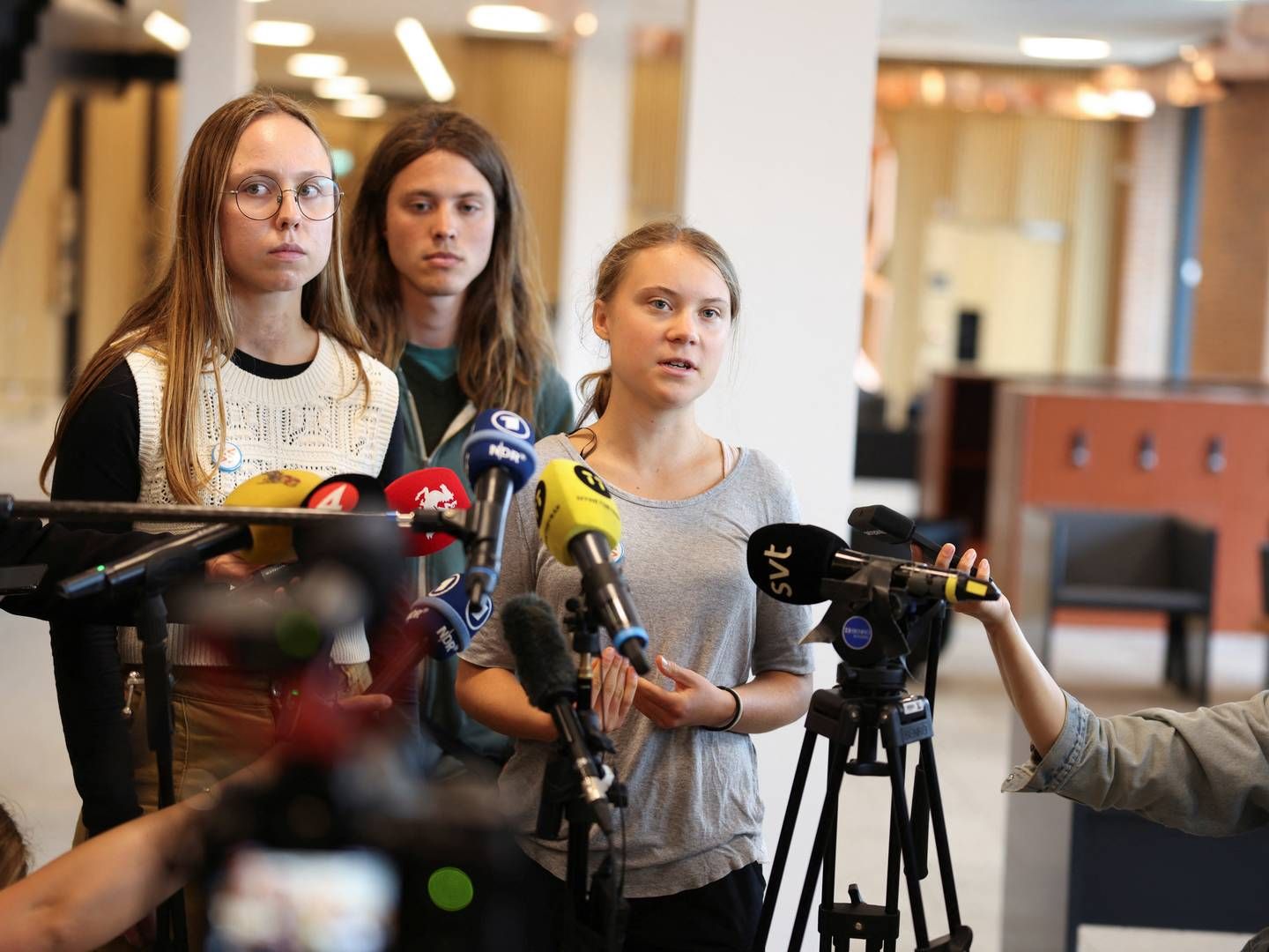 Greta Thunberg efter retten i Malmø mandag idømte hende en bøde. | Foto: Tt News Agency