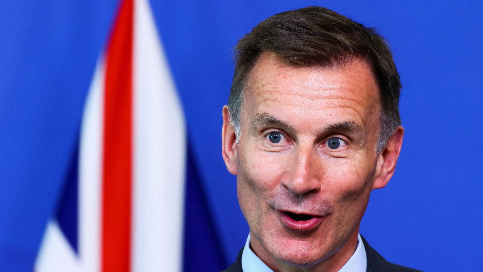 Finansminister Jeremy Hunt vil reformere det britiske pensionssystem. | Foto: Yves Herman/Reuters/Ritzau Scanpix