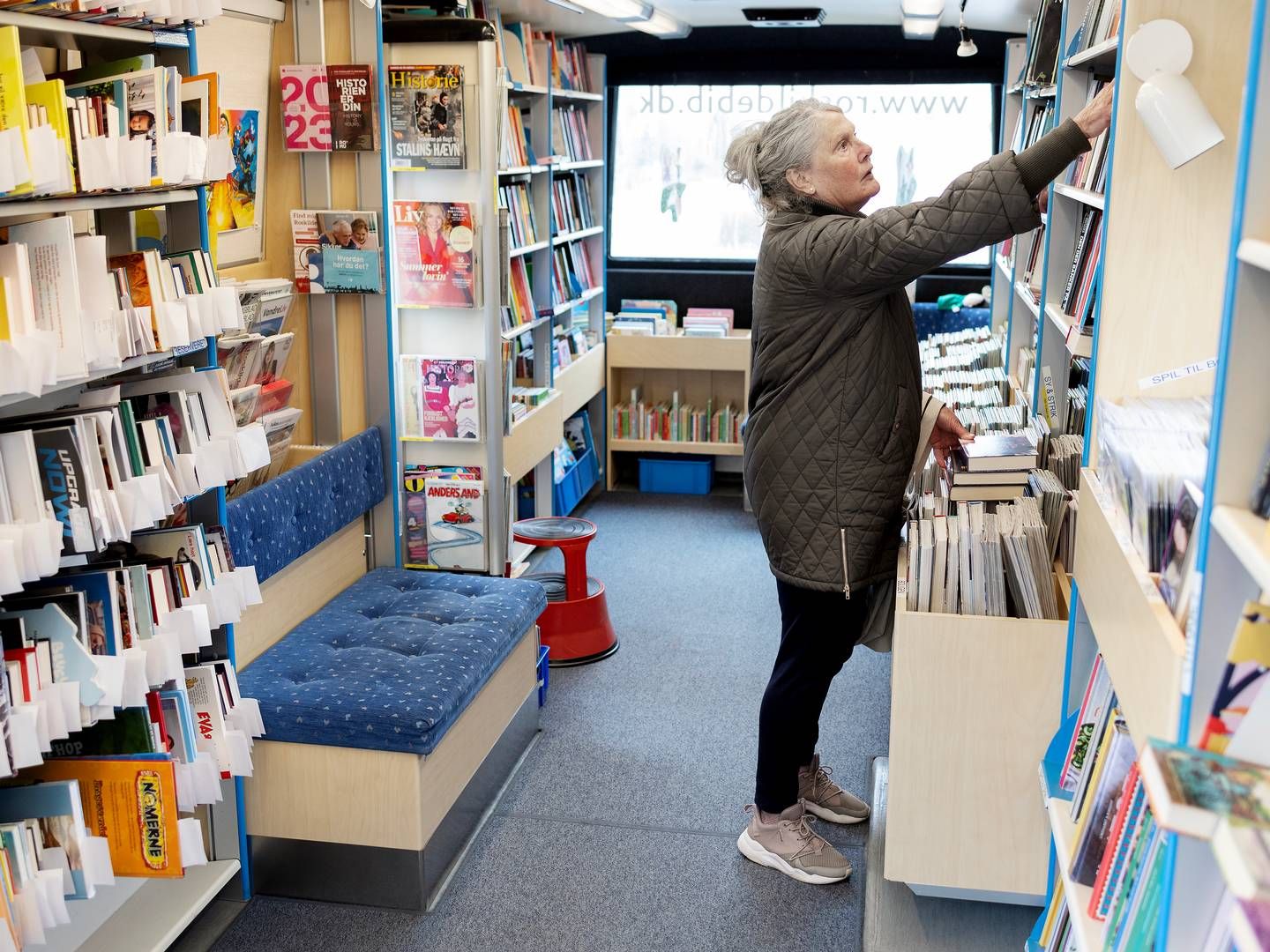 Ifølge tal fra den digitale bibliotekstjeneste Ereolen, hvor danskere gratis kan tilgå en udvalg af e- og lydbøger, er der i første halvår af 2023 samlet hentet mere end tre mio. lydbøger, helt præcist 3,05 millioner. | Foto: Thomas Borberg/Ritzau Scanpix
