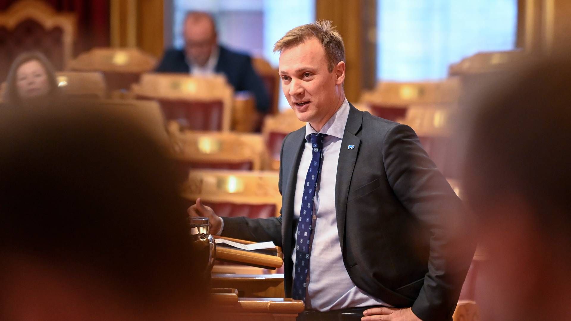 Bård Ludvig Thorheim (H) under en muntlig spørretime på Stortinget. | Foto: Annika Byrde / NTB