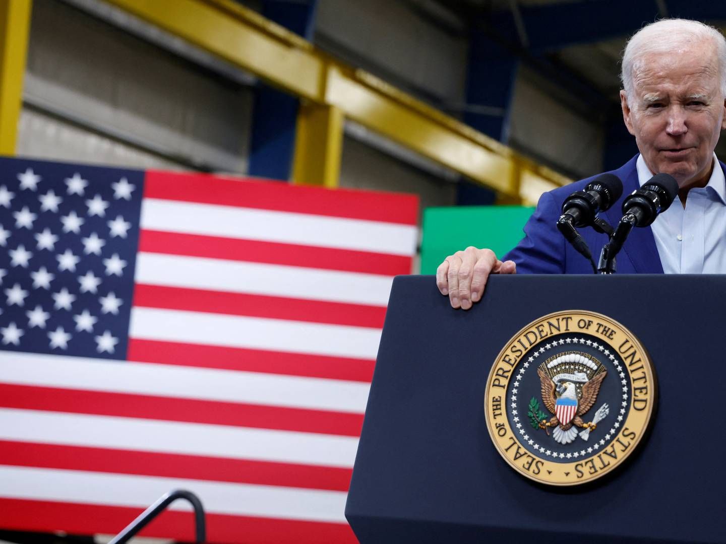 Joe Biden vil forhindre, at amerikanske penge anvendes militært af Kina | Foto: Jonathan Ernst/Reuters/Ritzau Scanpix