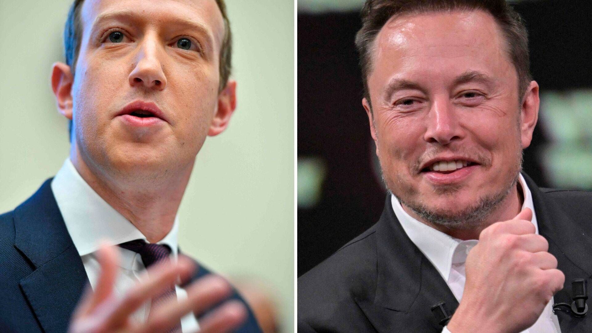 En særpræget kommunikation om at mødes i en slåskamp har længe stået på mellem de to milliardærer Mark Zuckerberg og Elon Musk. | Foto: Alain Jocard Mandel Ngan/AFP/Ritzau Scanpix