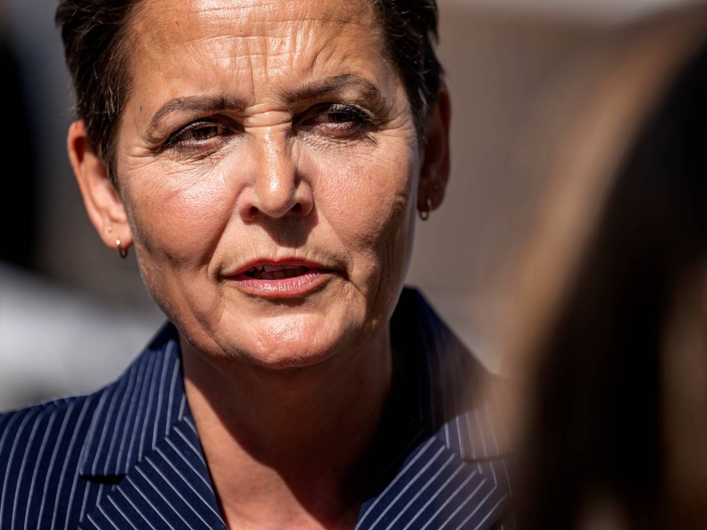 SF-formand Pia Olsen Dyhr mener, at regeringen er for fodslæbende med at få sørget for rent drikkevand | Foto: Henning Hjorth