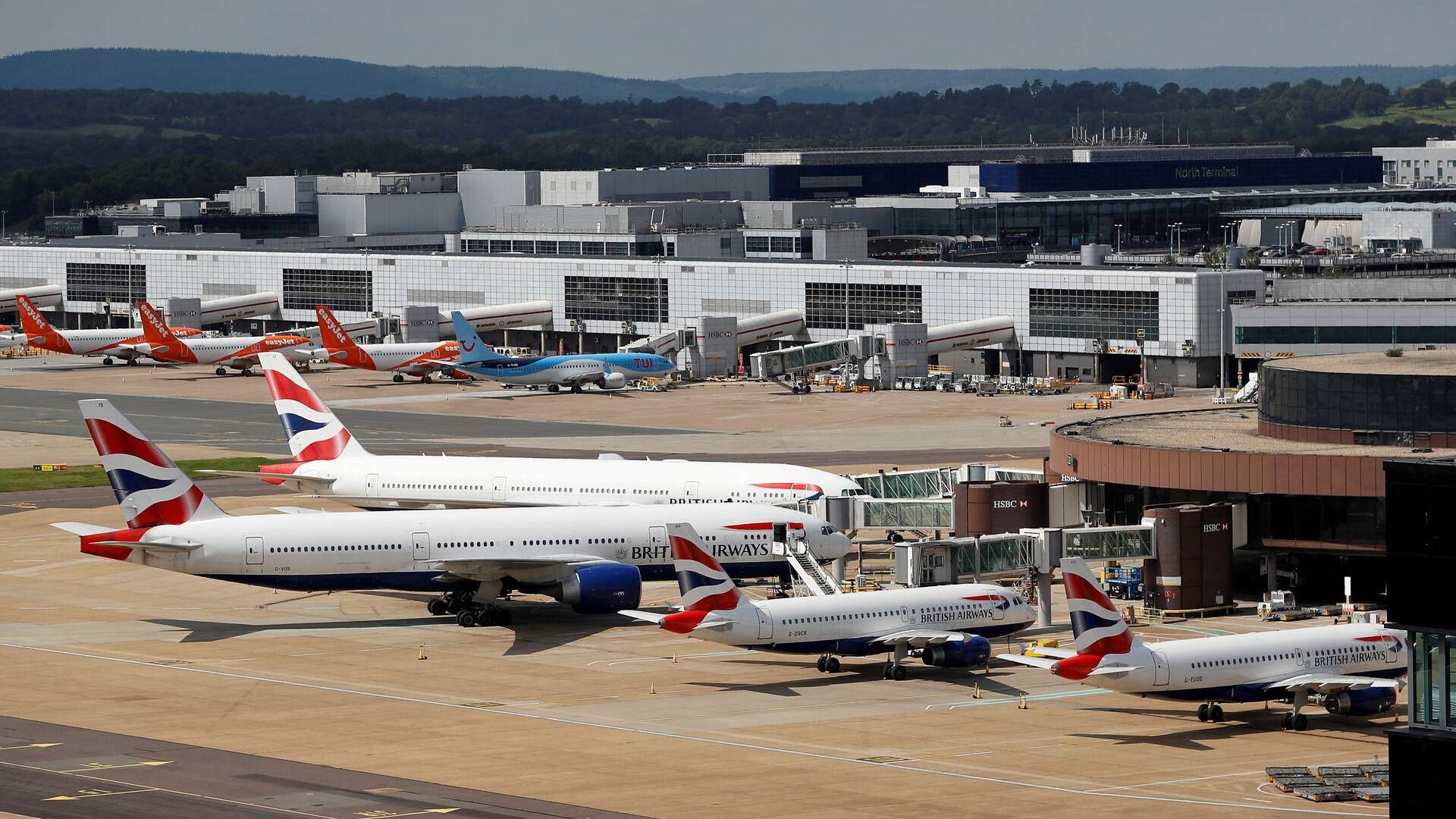 Lufthavnen Gatwick står fortsat til at blive ramt af strejke fra fredag. | Foto: Peter Nicholls/Reuters/Ritzau Scanpix