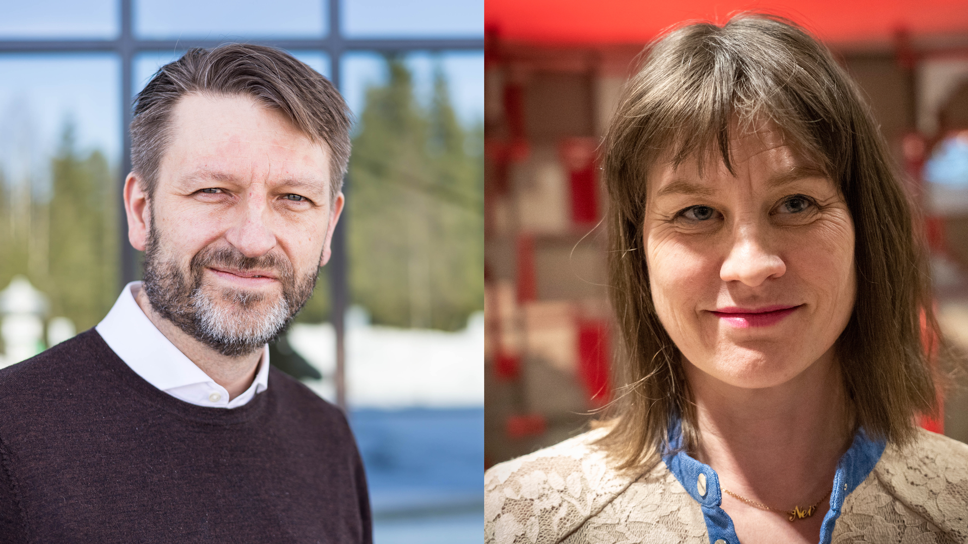 STILLER TIL MØTE: Eirik Lae Solberg og Rina Mariann Hansen. | Foto: Heiko Junge / NTB. Alf Simensen / NTB. Collage: EiendomsWatch