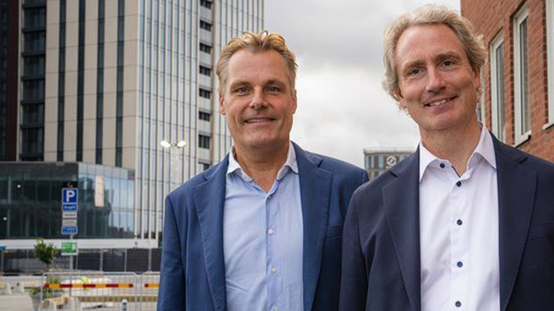 Til højre ses adm. direktør hos Balder Erik Selin, til venstre udvikler og entreprenør Ola Serneke. | Foto: PR