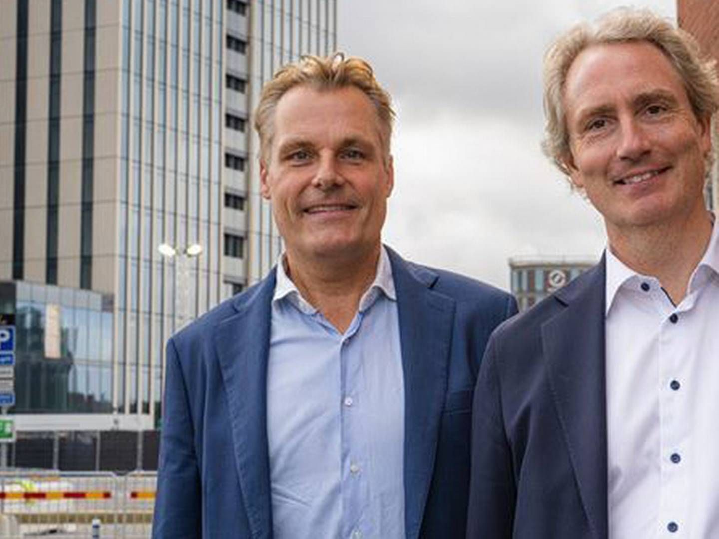 Til højre ses adm. direktør hos Balder Erik Selin, til venstre udvikler og entreprenør Ola Serneke. | Foto: PR