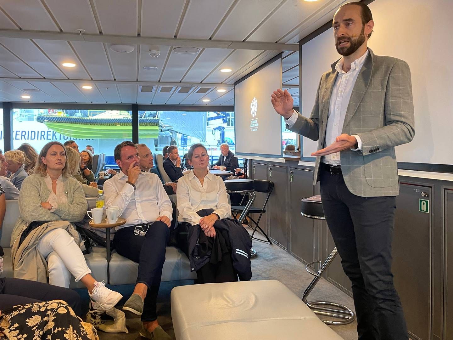 SNART AUKSJON: Her holder Robert Hjorth i Boston Consulting Group et innspill under Arendalsuka. Han tror vi får overraskelser i den kommende havvind-budgivningen. | Foto: Harald Amdal