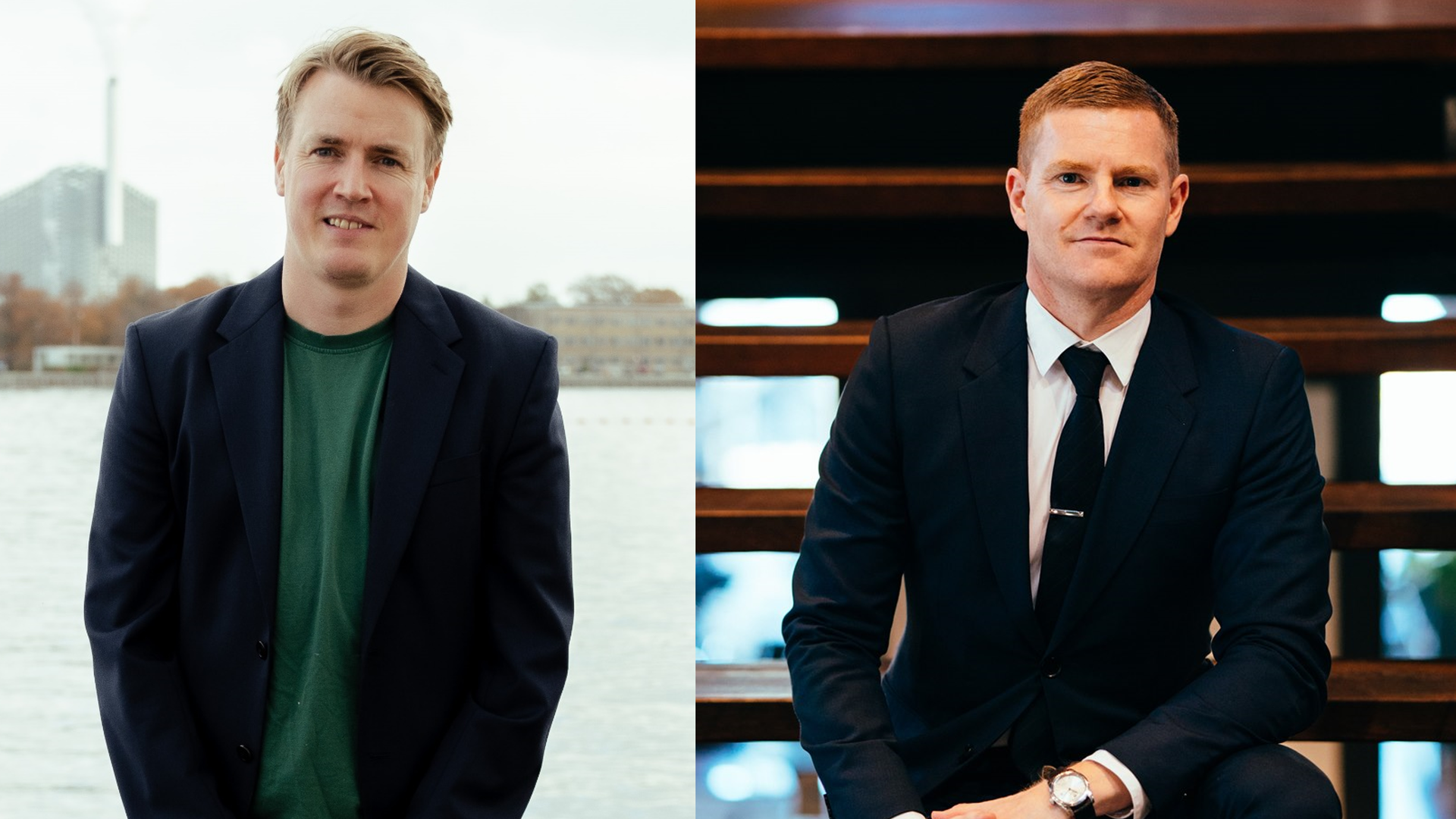 Charlie Stjerneklar er direktør i KreaKom og Mads Brandstrup er direktør i Danske Medier. | Foto: PR