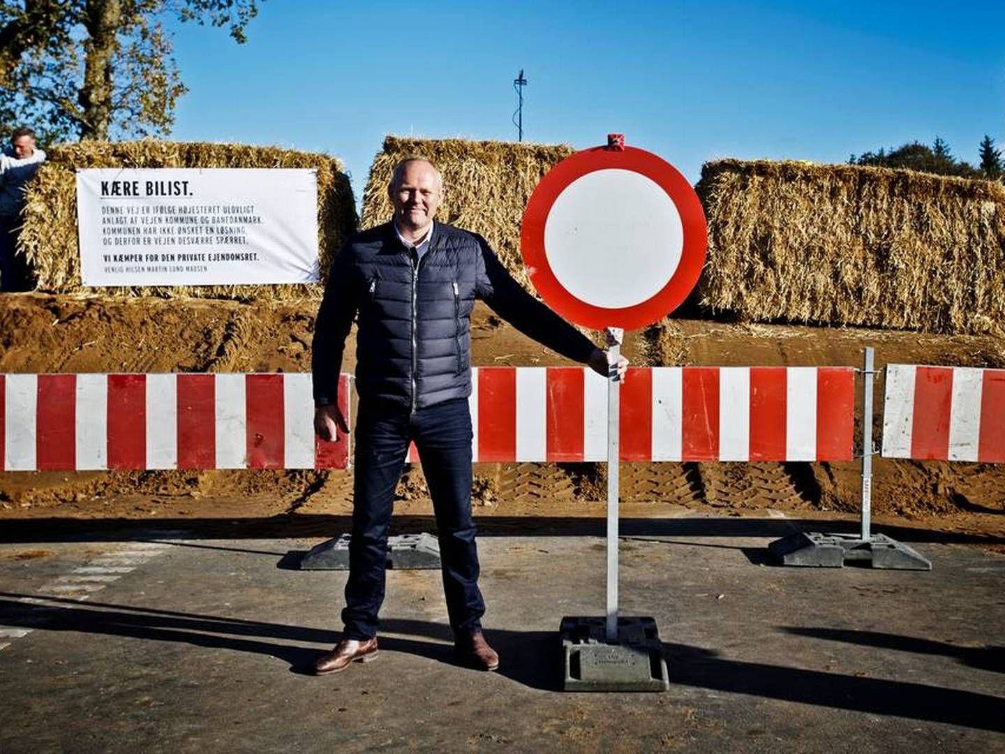 Byretten i Esbjerg gav i 2015 Martin Lund Madsen ret i, at det var ulovligt at ekspropriere 21000 kvadratmeter af hans jord — noget, som han bl.a. protesterede imod ved at lave en vejblokade. Arkivfoto. | Foto: Christer Holte